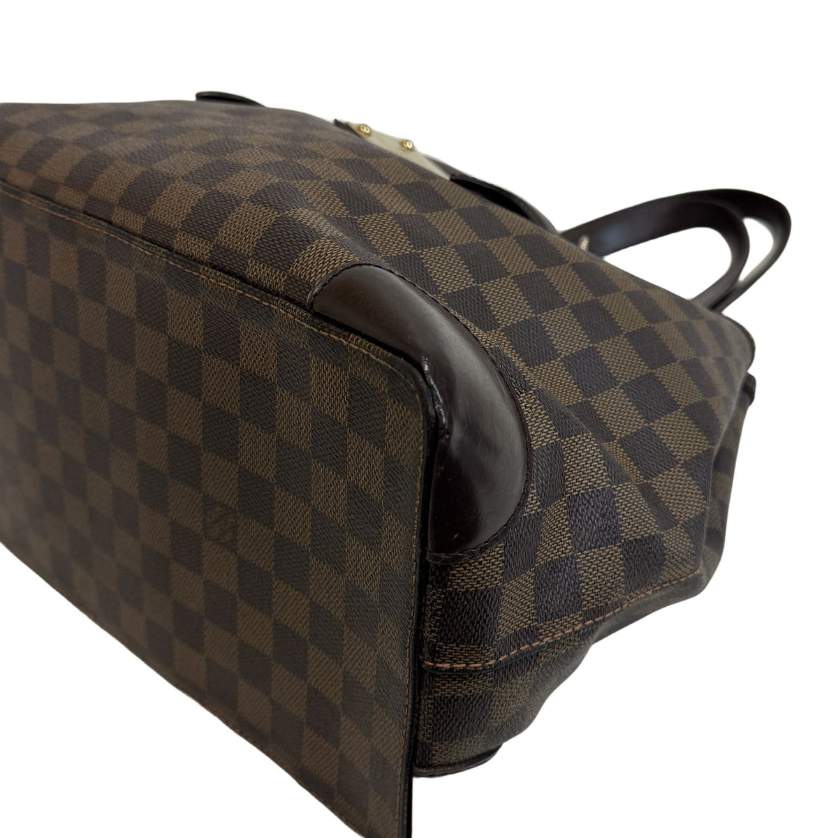 Louis Vuitton Brown Damier Canvas Ebene Red Color Damier Canvas Handbag (Pre-Owned)