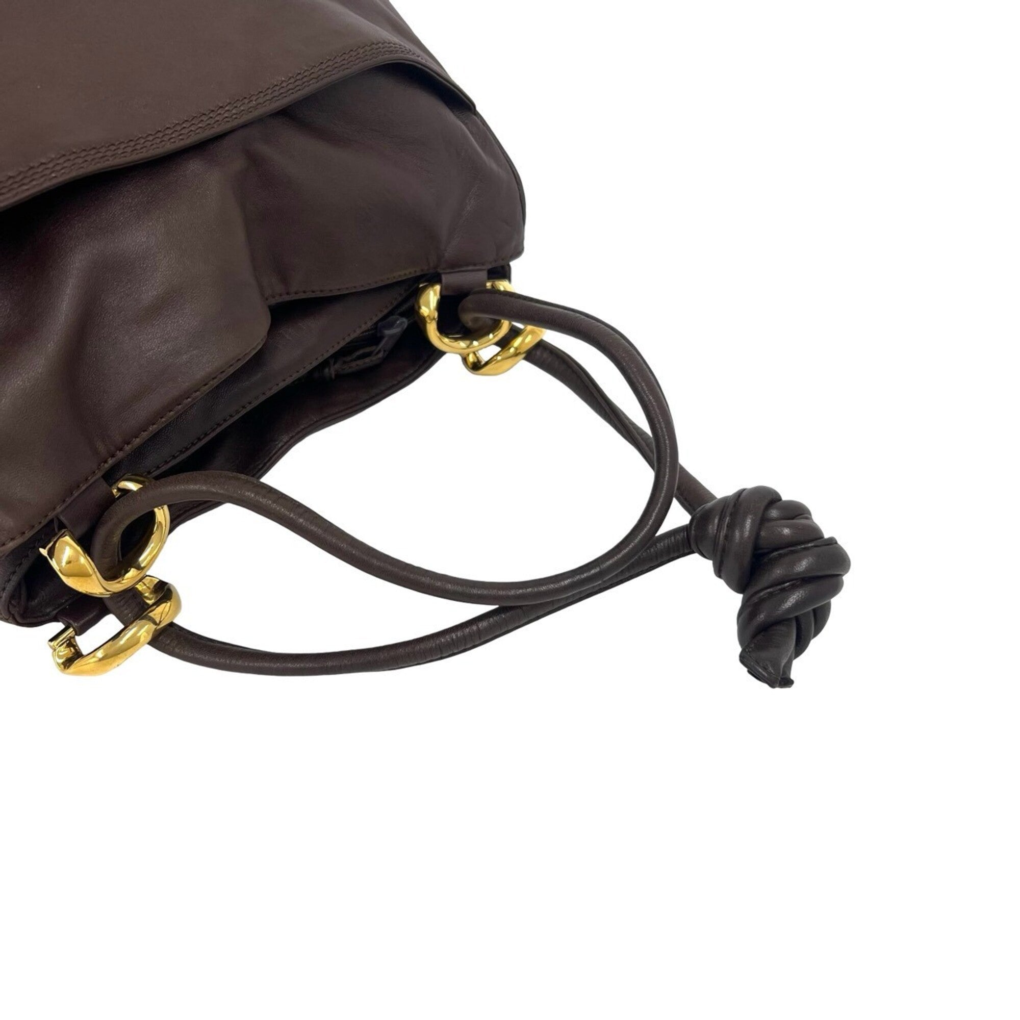 Loewe Brown Leather Handbag Shoulder Bag (Pre-Owned)