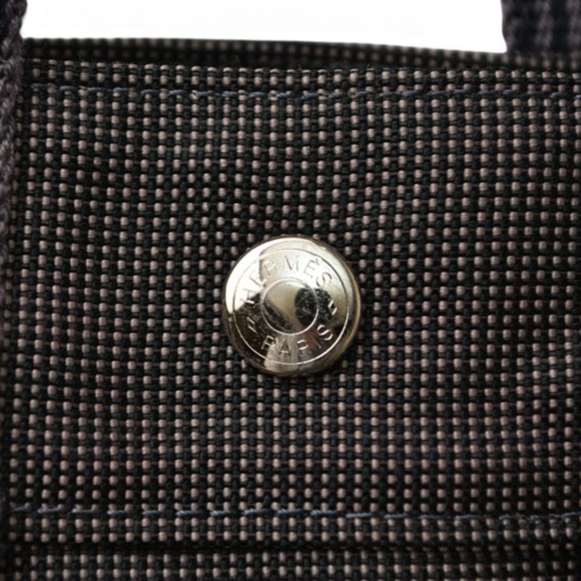Hermes Her Line Gray Nylon Handbag Tote Bag (Pre-Owned)