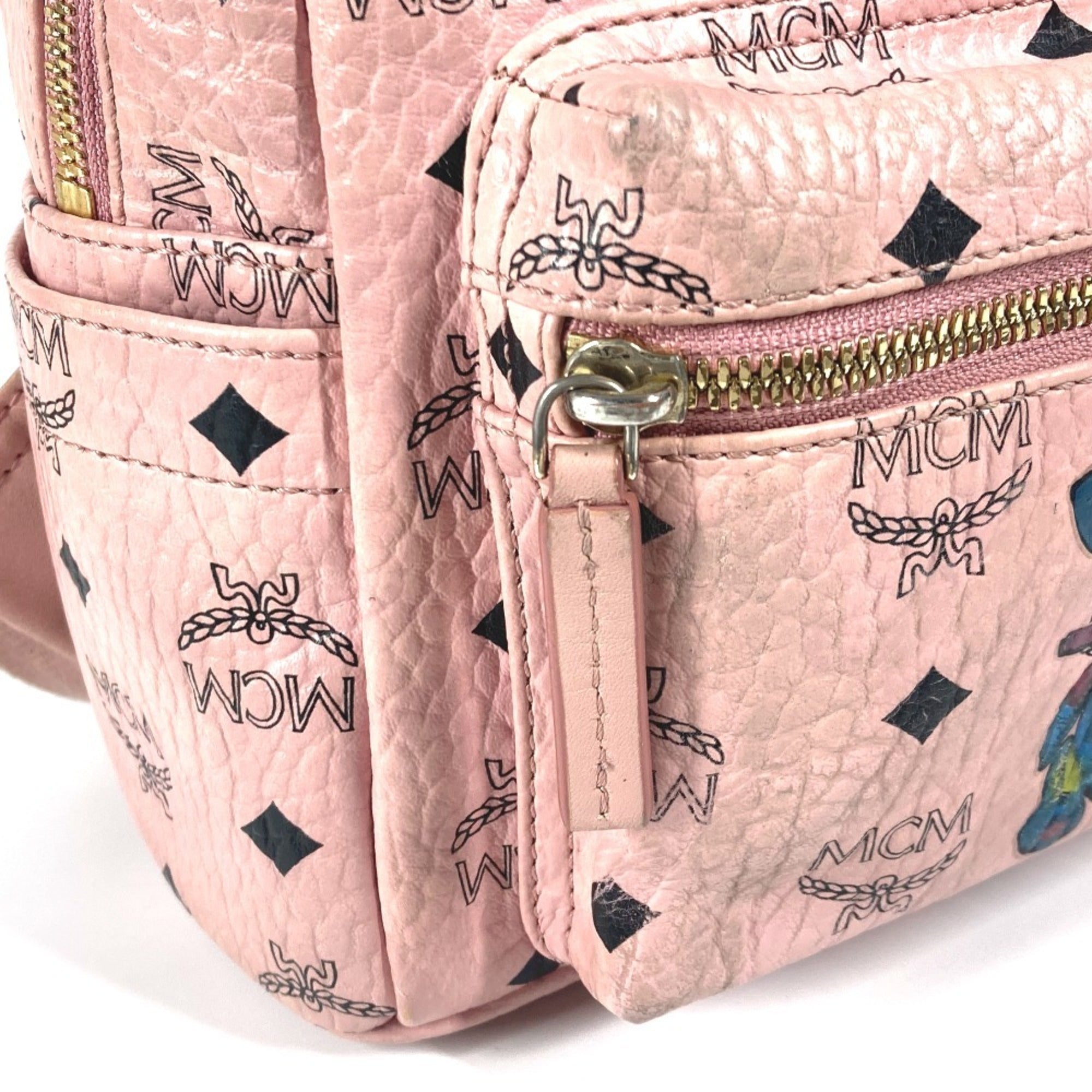 Mcm Pink Leather Backpack (Pre-Owned)