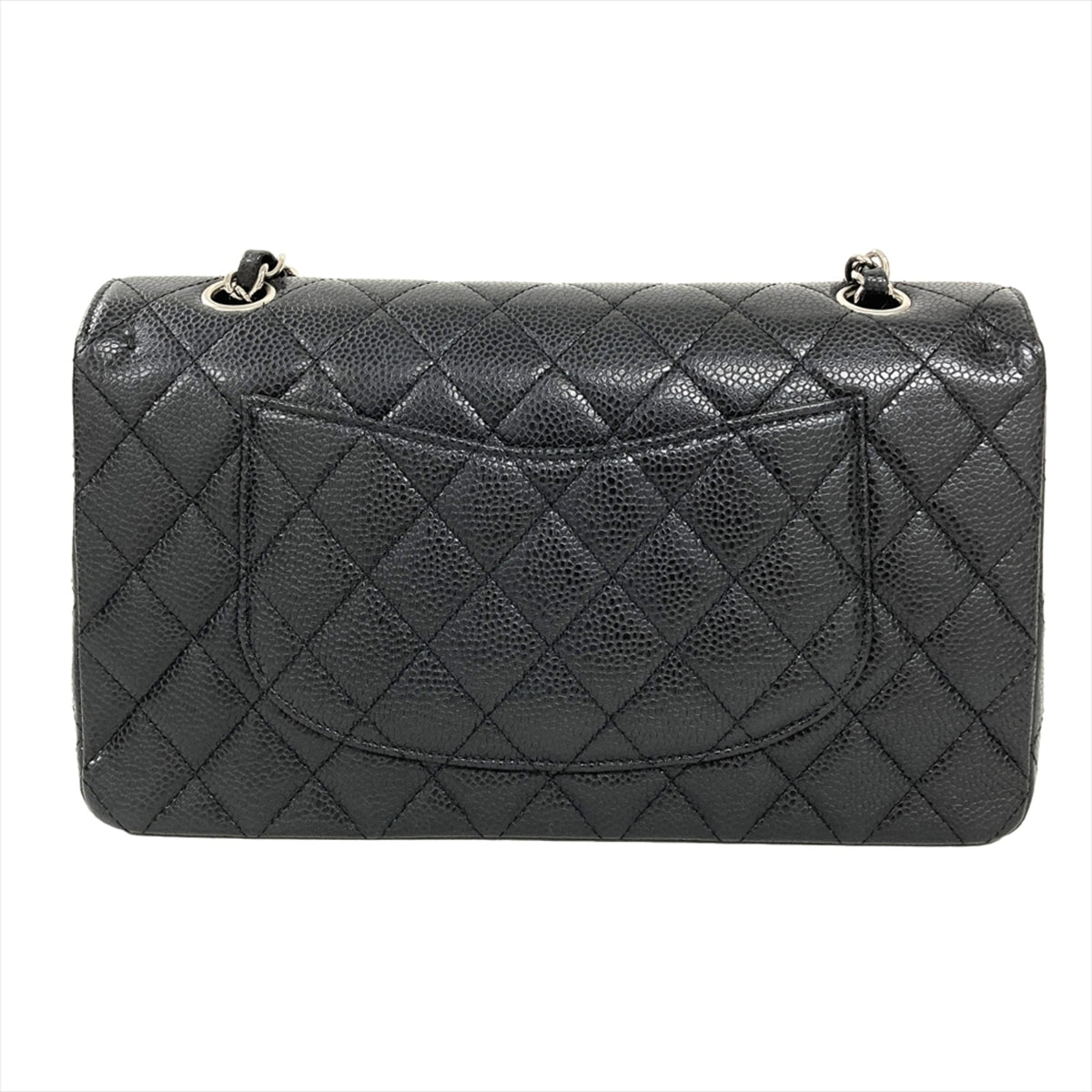Chanel Matelasse Black Grained Calfskin Shoulder Bag (Pre-Owned)