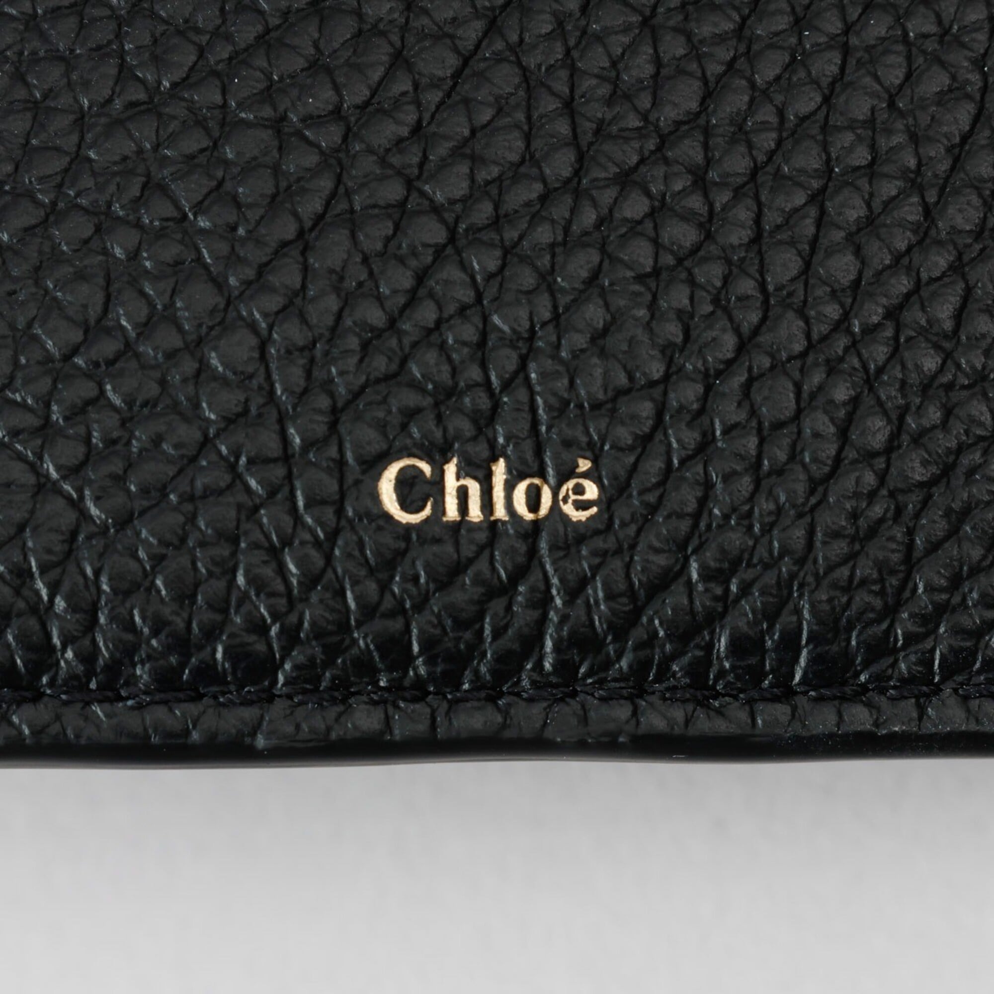 Chloé Marcie Black Leather Wallet (Tri-Fold) (Pre-Owned)