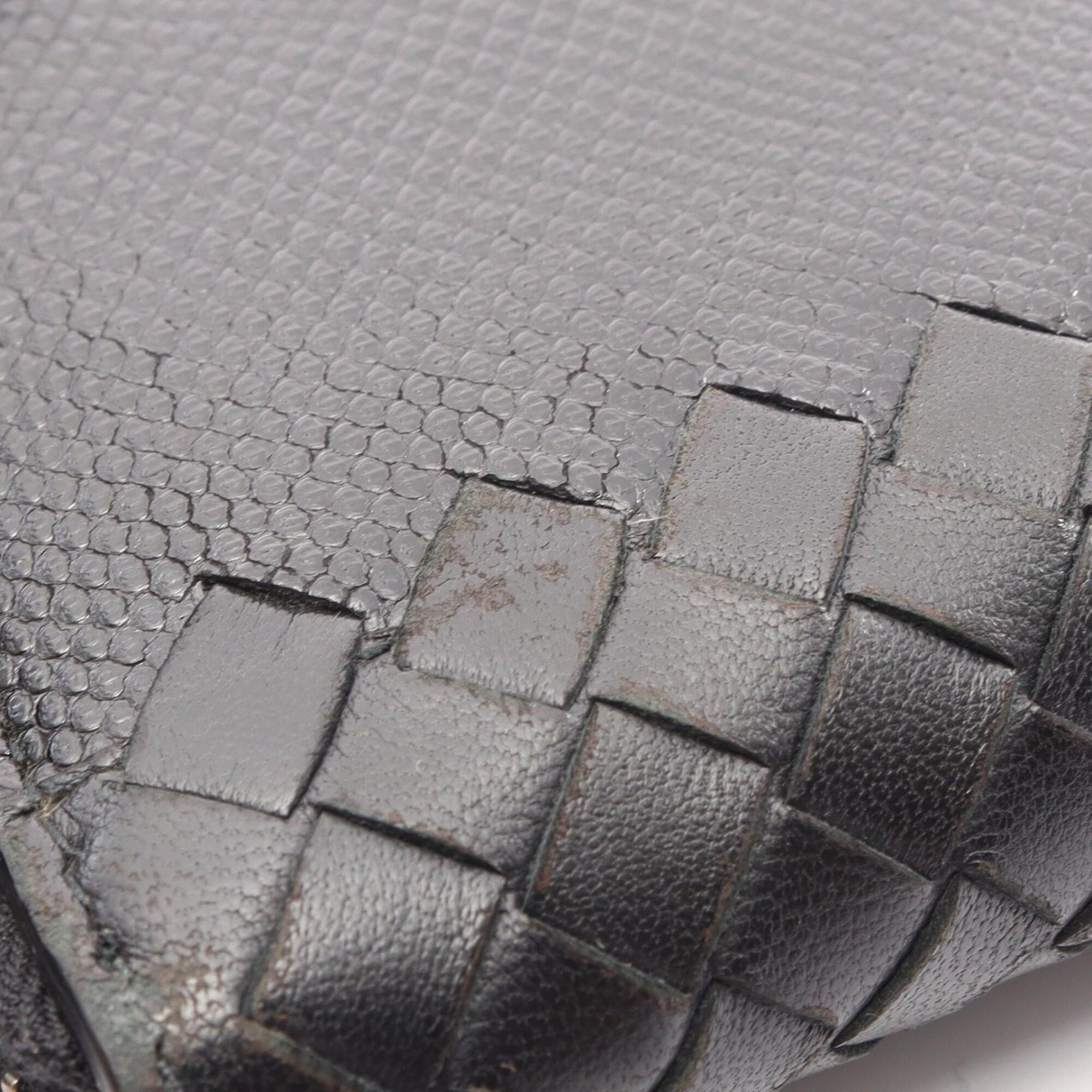 Bottega Veneta Black Leather Long Wallet (Bi-Fold) (Pre-Owned)