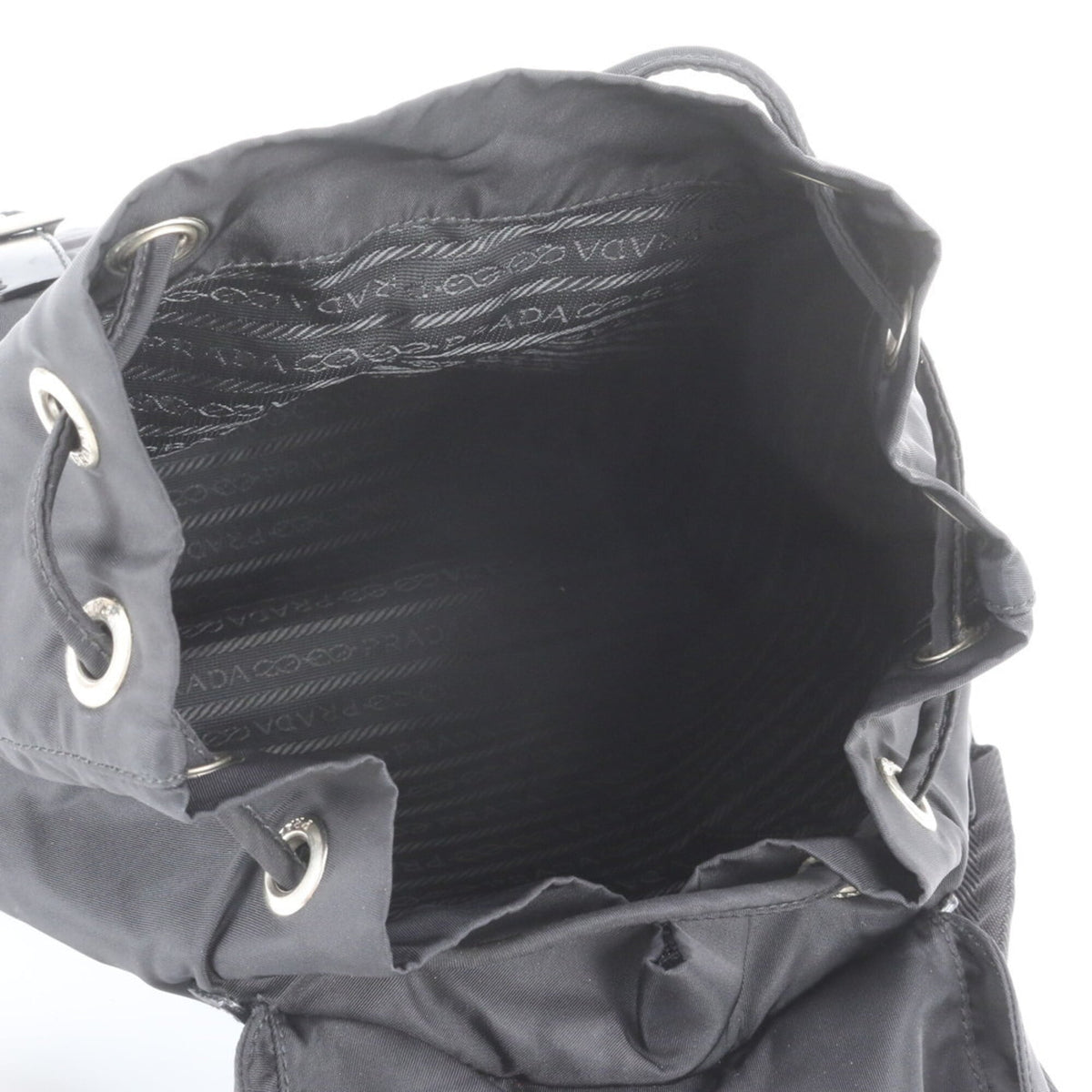 Prada Black Leather Nylon Backpack (Pre-Owned)