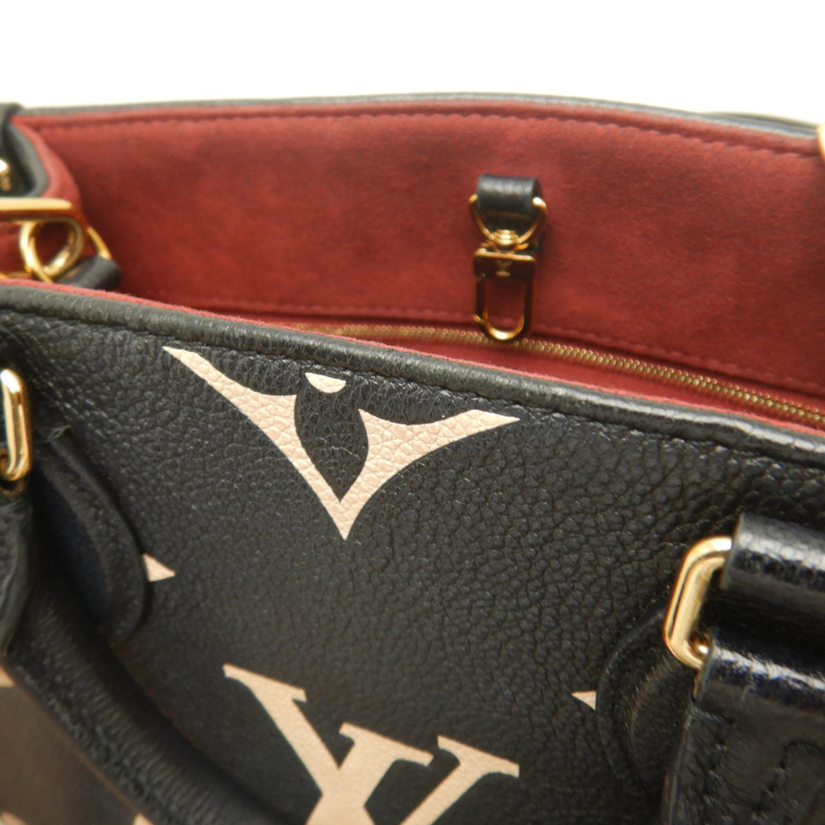 Louis Vuitton Noir Leather Tote Bag (Pre-Owned)