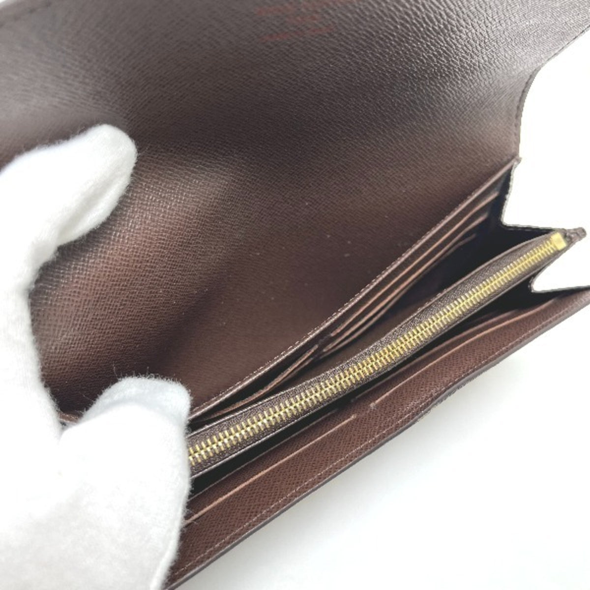 Louis Vuitton Ebene Damier Canvas Long Wallet (Bi-Fold) (Pre-Owned)