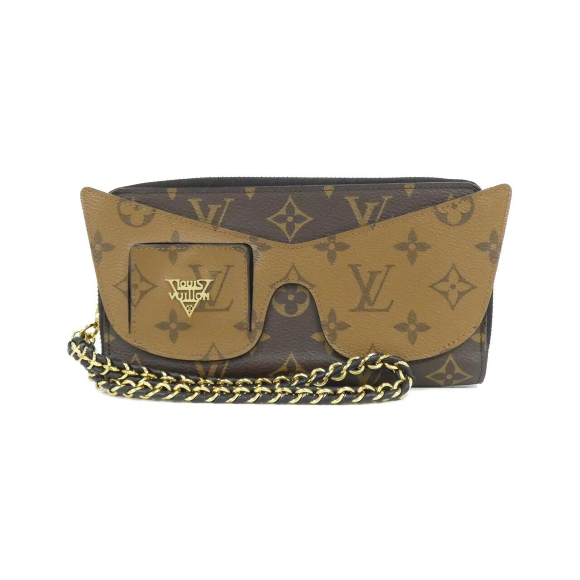 Louis Vuitton Marron Coated Canvas Long Wallet (Bi-Fold) (Pre-Owned)