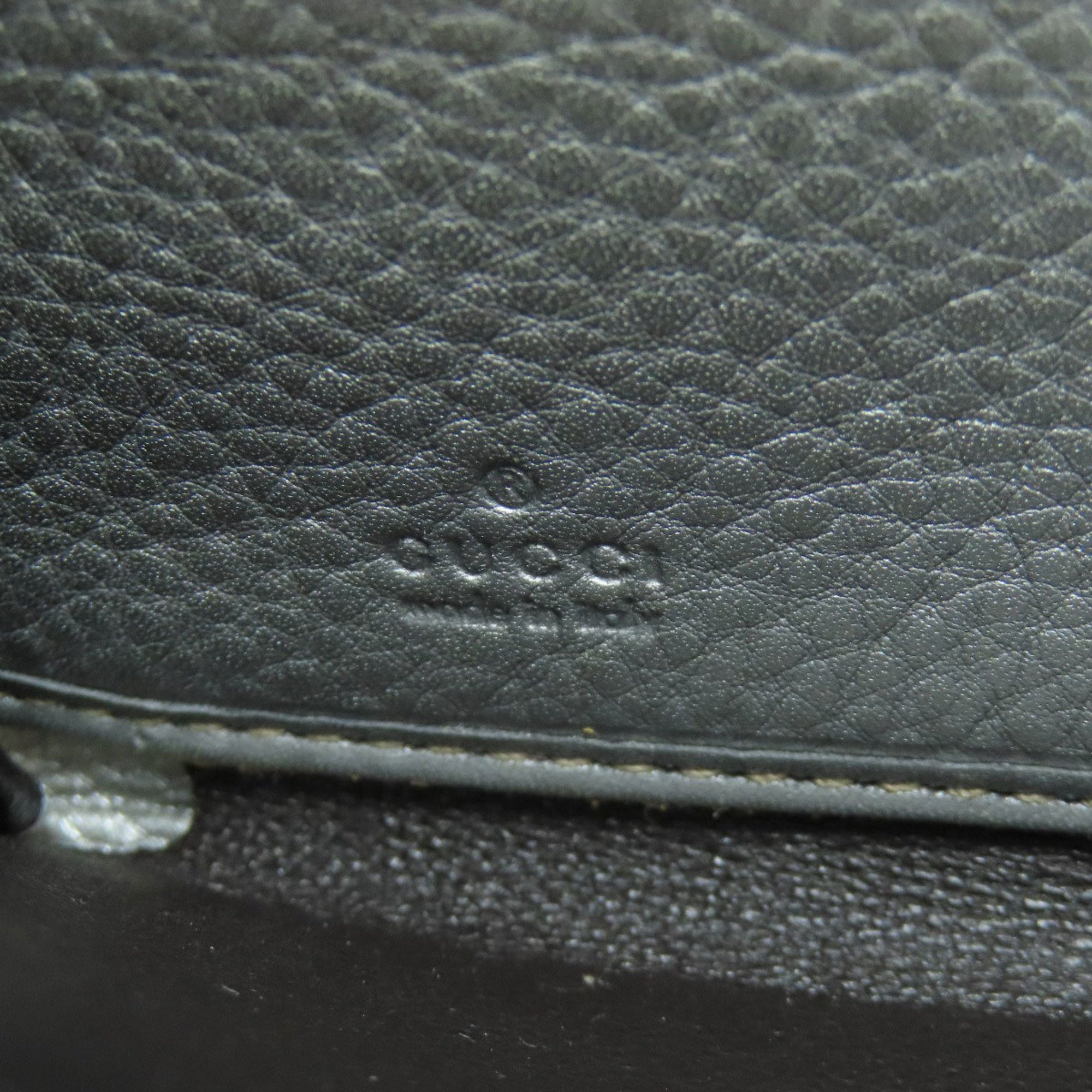 Gucci Brown Silver Canvas Leather Long Wallet (Bi-Fold) (Pre-Owned)