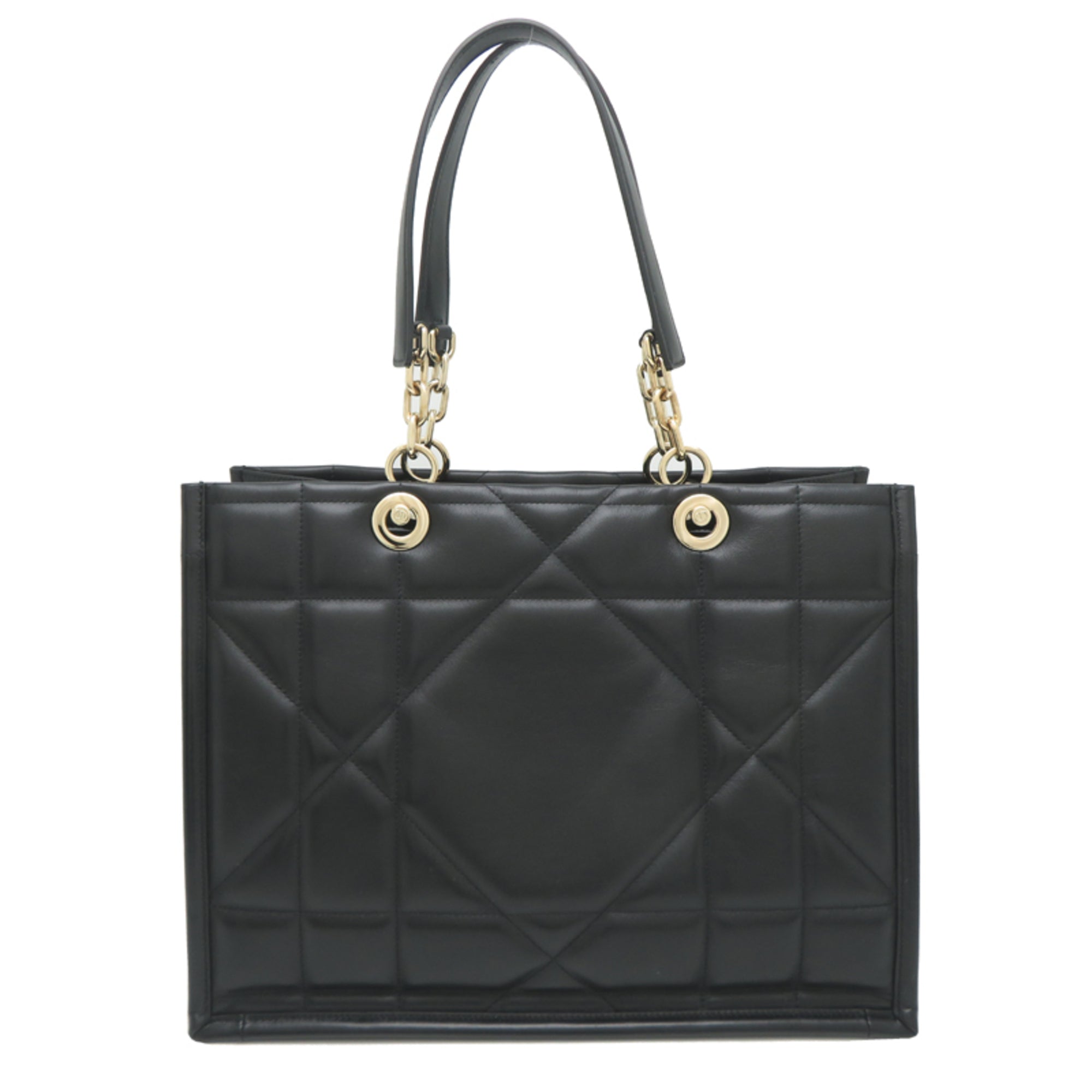 Christian Dior Black Leather Tote Bag (Pre-Owned)