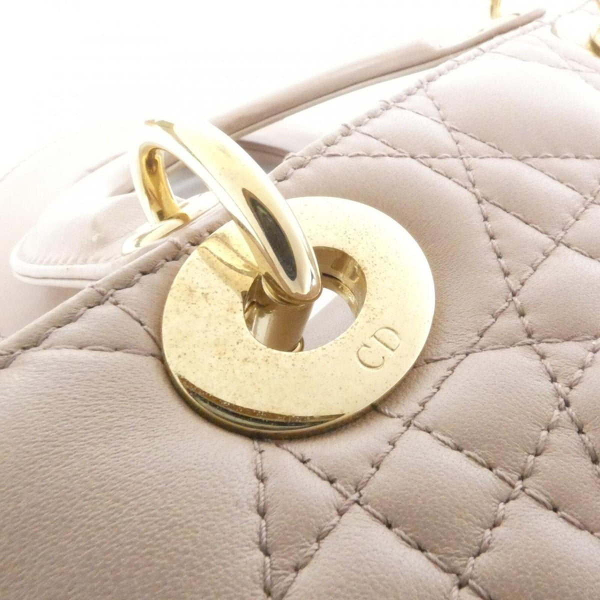 Christian Dior Pink Beige Leather Handbag (Pre-Owned)