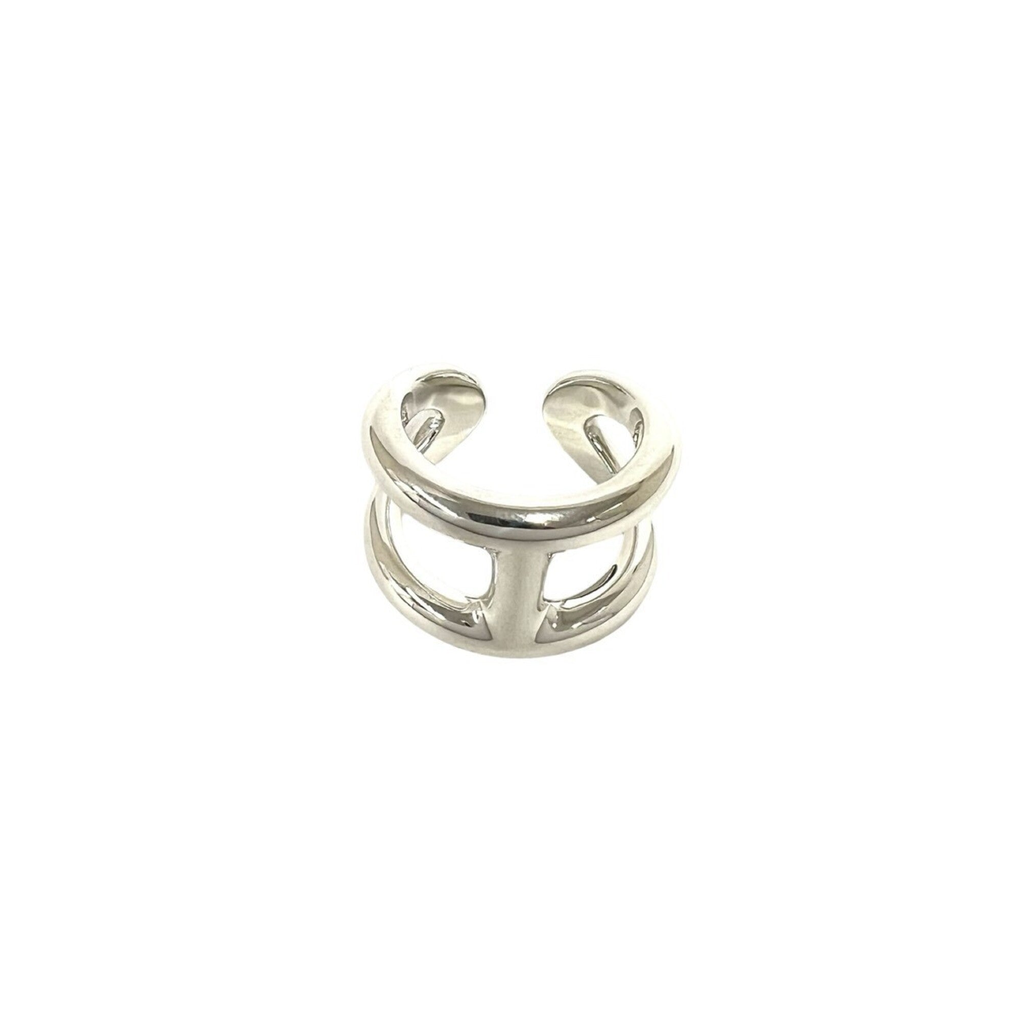 Hermes Silver Silver 925 Band Ring (Pre-Owned)