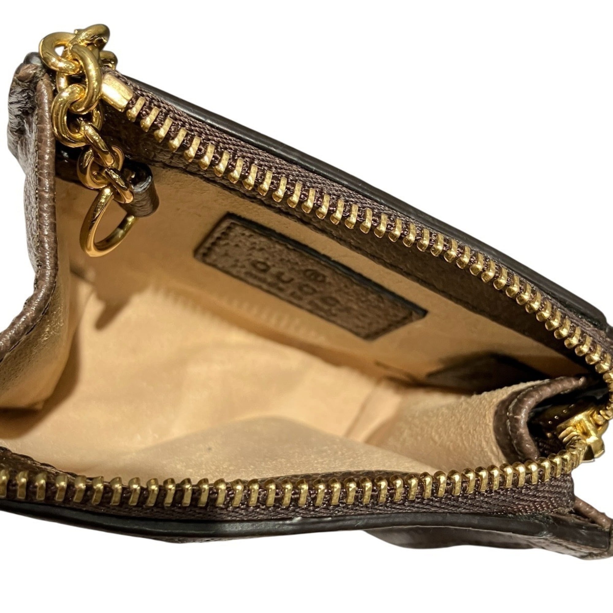 Gucci Beige Brown Gg Supreme Coin Purse/Coin Case (Pre-Owned)