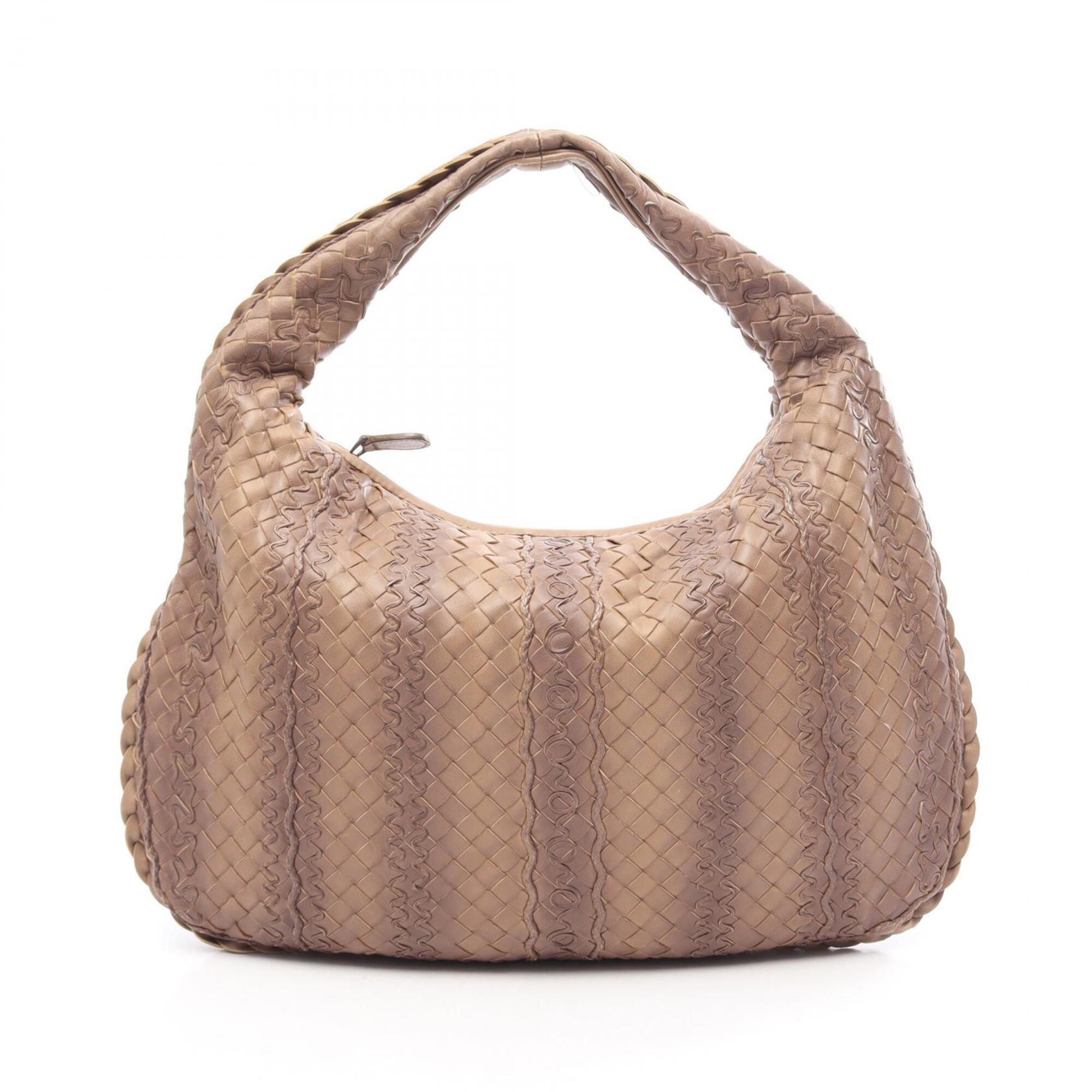 Bottega Veneta Brown Leather Handbag Shoulder Bag (Pre-Owned)