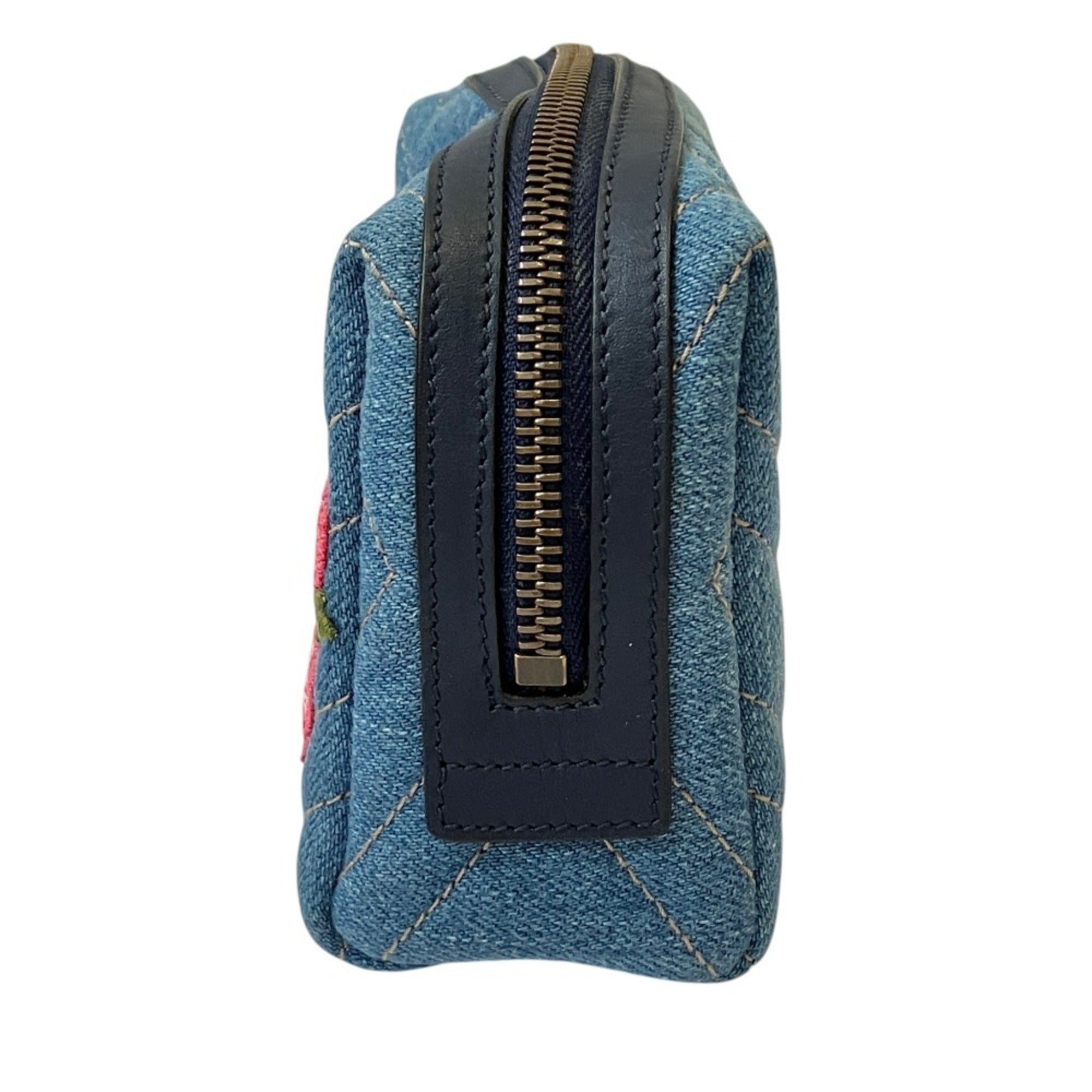 Gucci Blue Fabric Pouch (Pre-Owned)