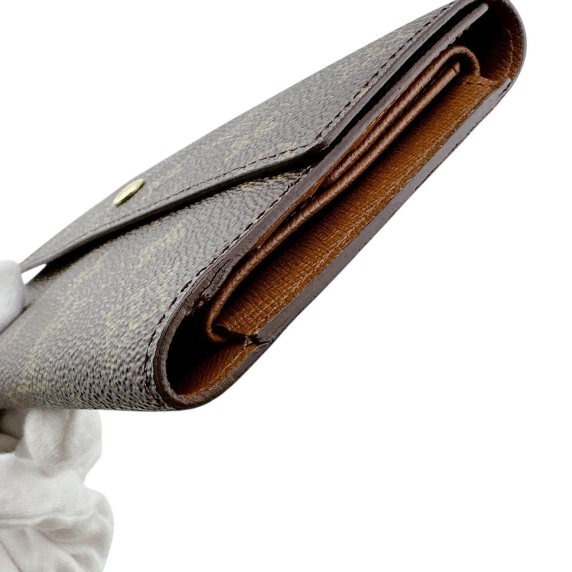 Louis Vuitton Brown Monogram Long Wallet (Tri-Fold) (Pre-Owned)