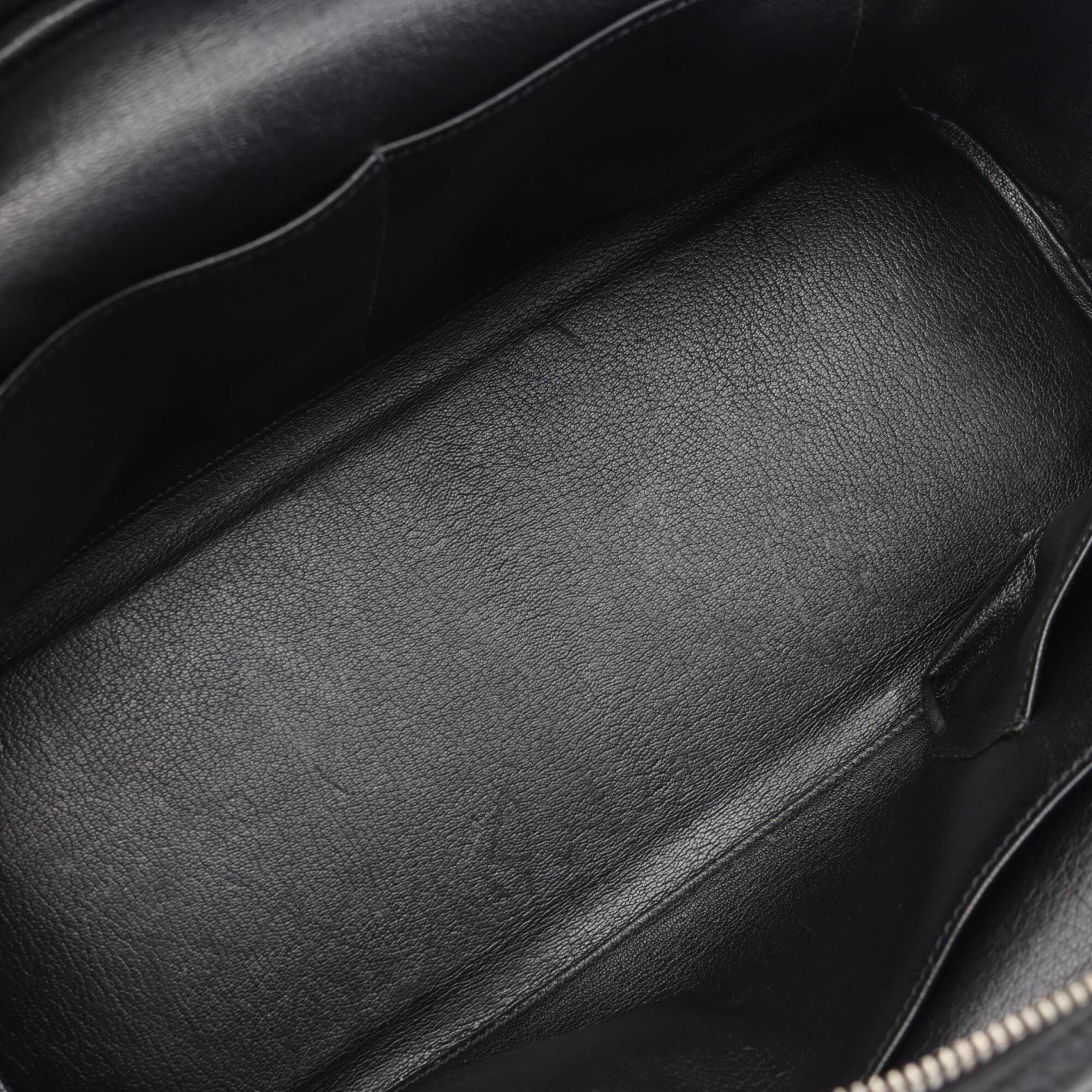 Hermes Black Fjord Leather Handbag (Pre-Owned)