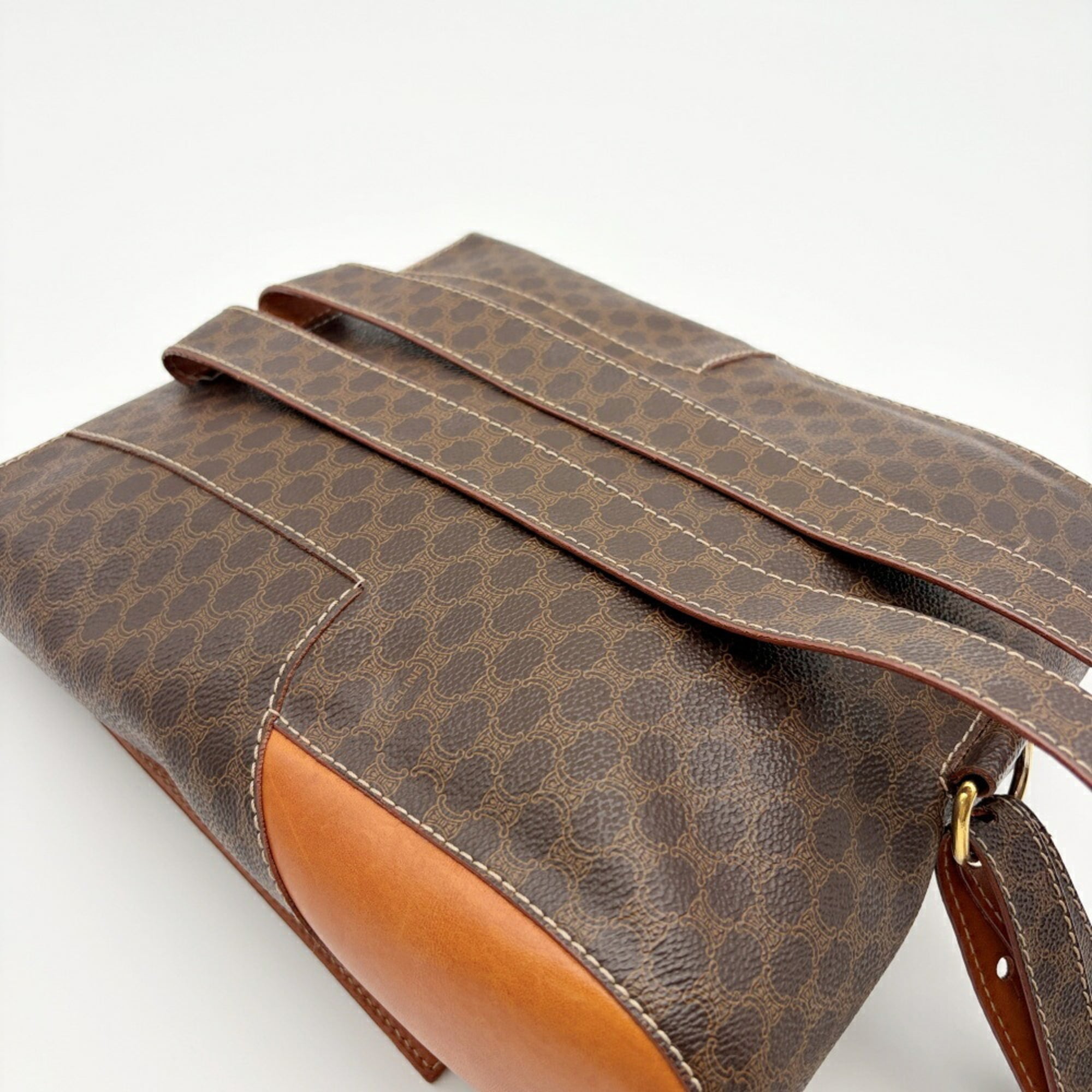 Celine Brown Camel Pvc Leather Backpack (Pre-Owned)