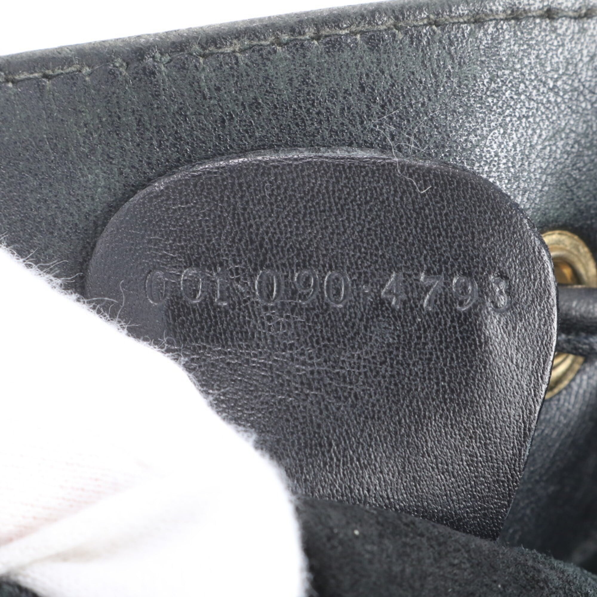 Gucci Black Leather Handbag Shoulder Bag Tote Bag (Pre-Owned)