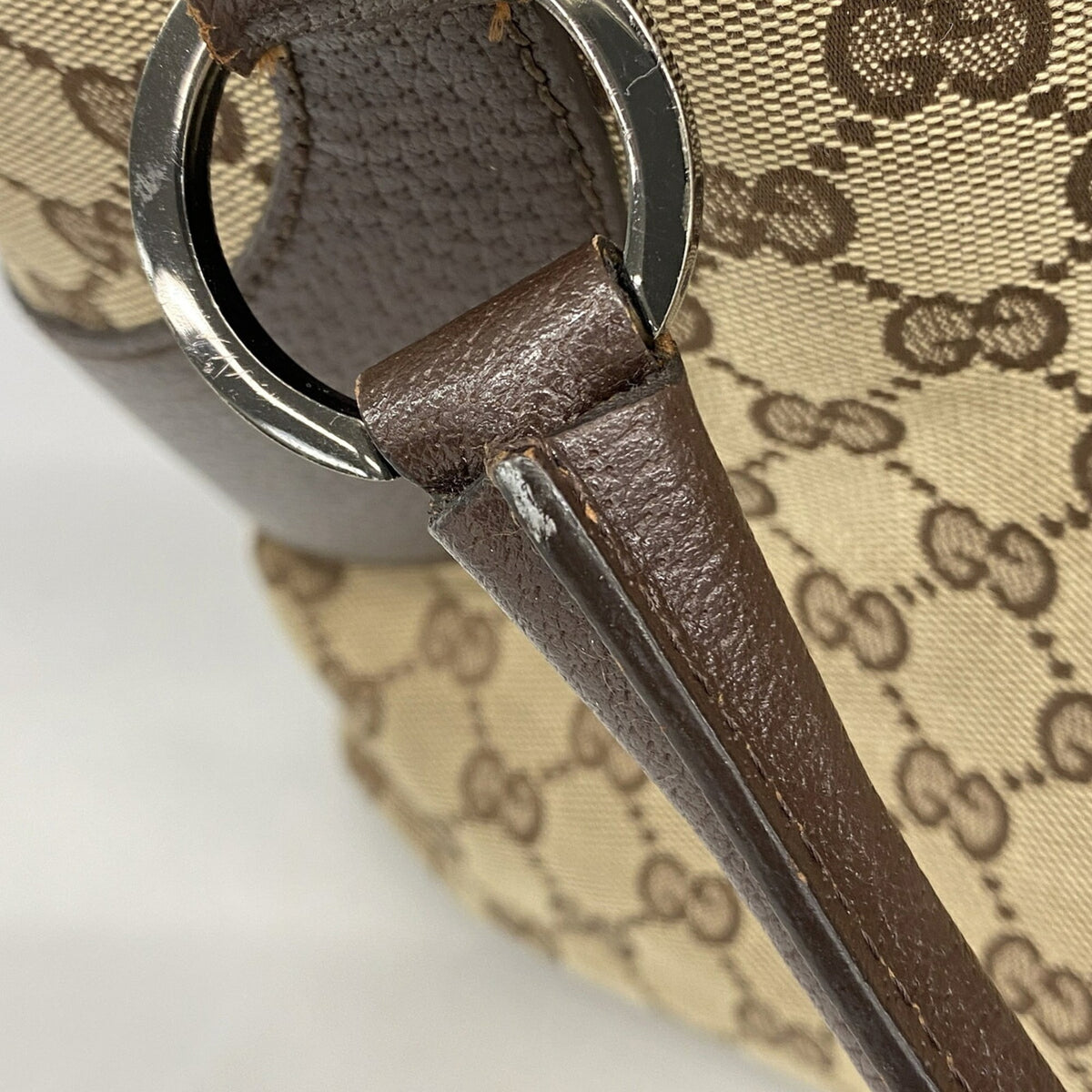 Gucci Beige Canvas Handbag (Pre-Owned)