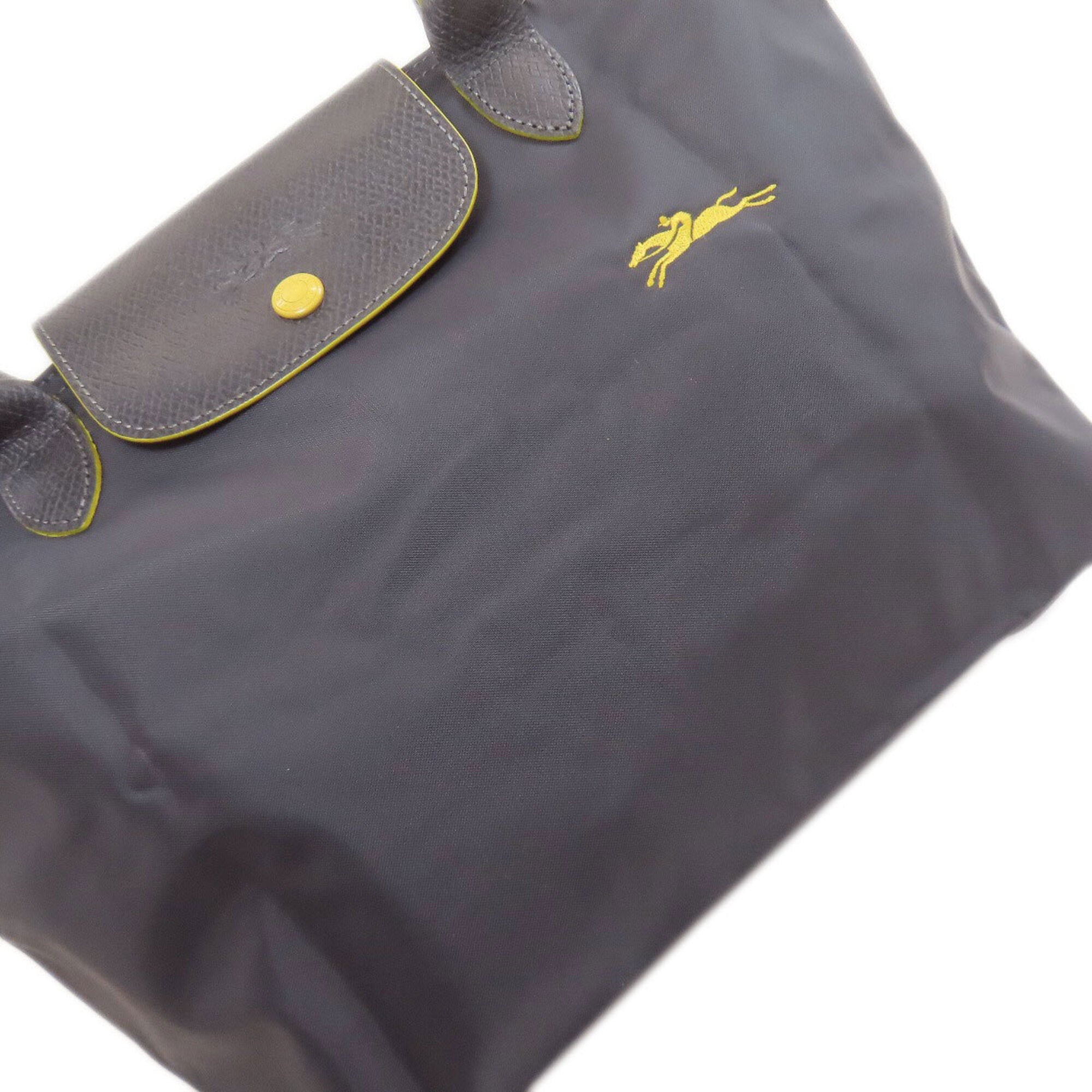 Longchamp Le Pliage Gray Nylon Tote Bag (Pre-Owned)