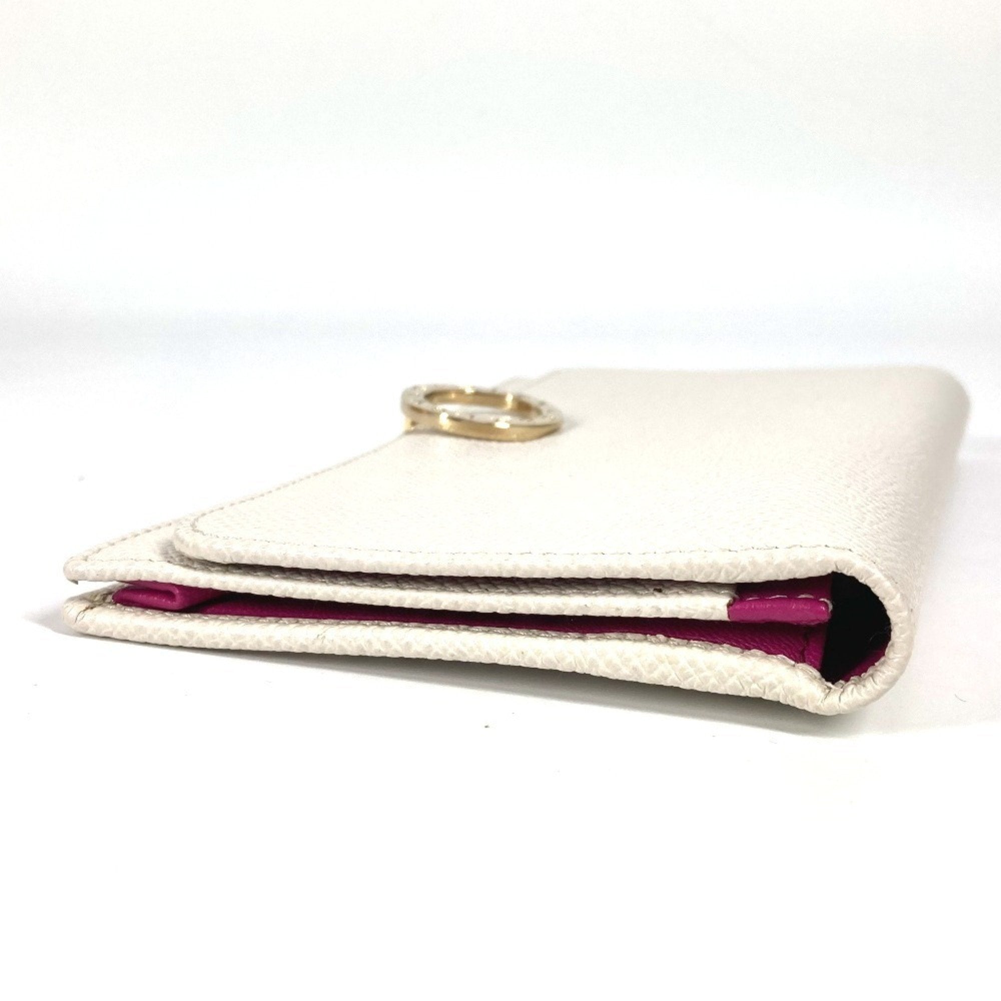 Bvlgari White Leather Wallet (Bi-Fold) (Pre-Owned)