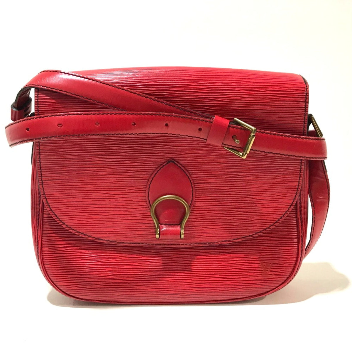 Louis Vuitton Red Leather Shoulder Bag (Pre-Owned)