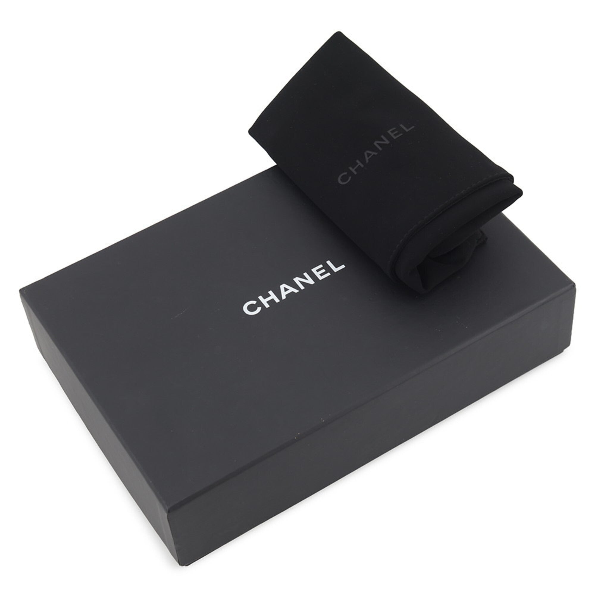 Chanel Black Grained Calfskin Chain/Shoulder Wallet (Pre-Owned)