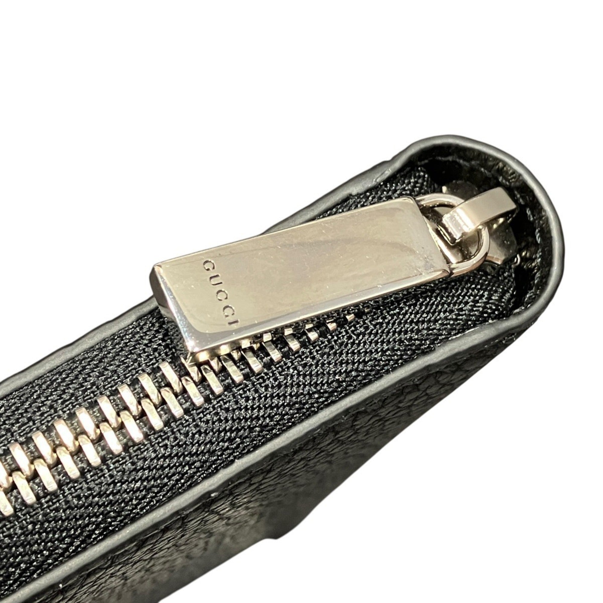 Gucci Black Leather Long Wallet (Bi-Fold) (Pre-Owned)