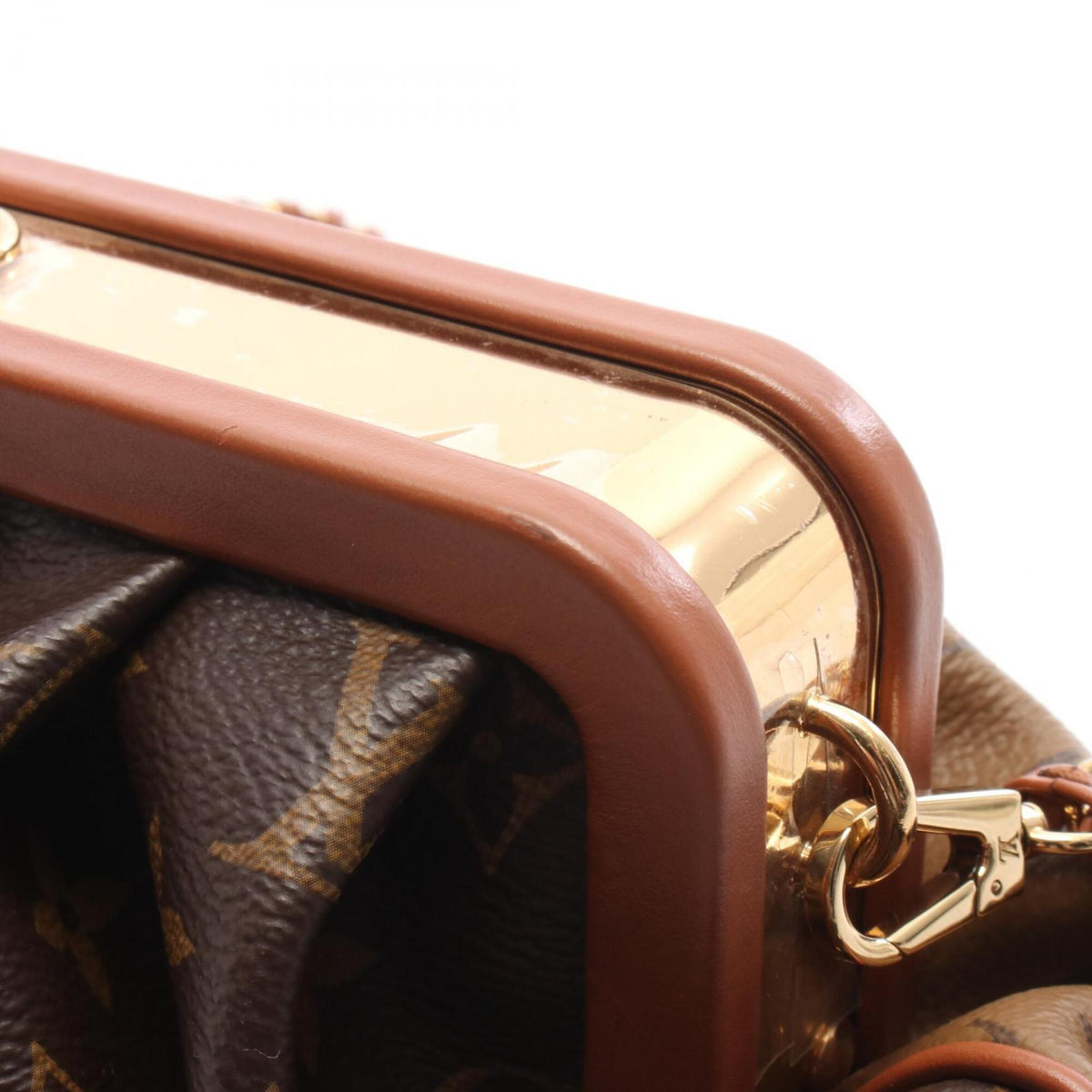 Louis Vuitton Brown Coated Canvas Pvc Monogram Reverse Leather Handbag Shoulder Bag (Pre-Owned)