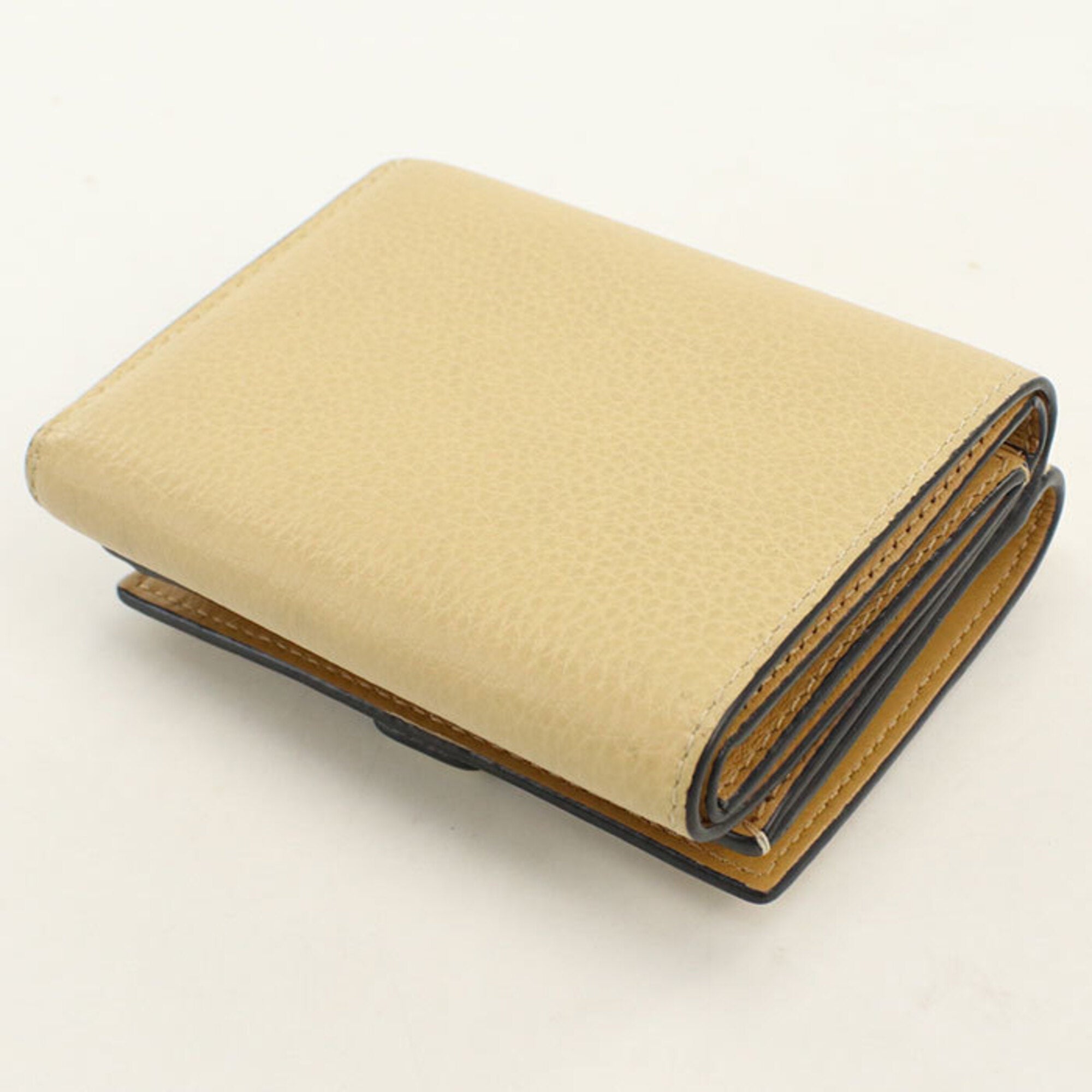 Loewe Beige Leather Wallet (Tri-Fold) (Pre-Owned)