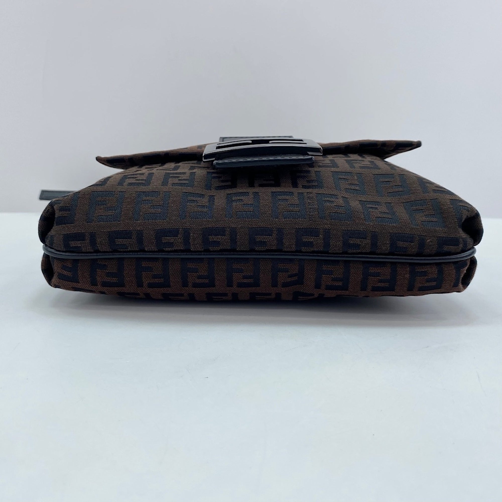 Fendi Zucchino Brown Zucchino Shoulder Bag (Pre-Owned)