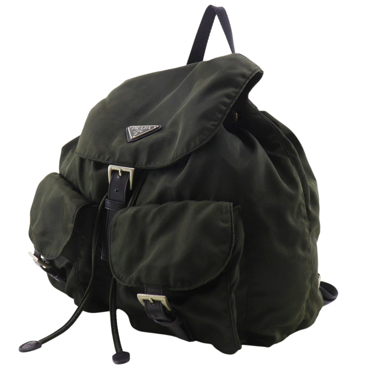 Prada Khaki Nylon Backpack (Pre-Owned)