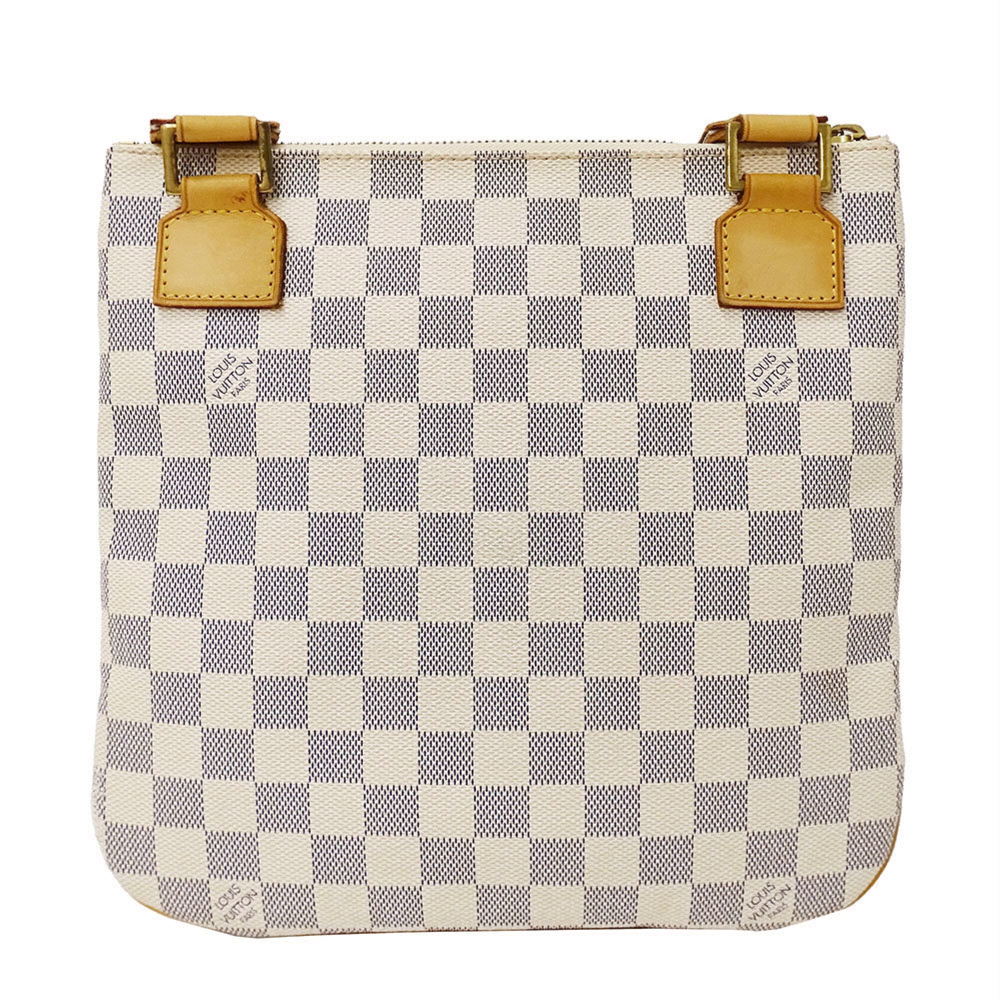 Louis Vuitton Ivory Damier Azur Canvas Pochette Shoulder Bag (Pre-Owned)