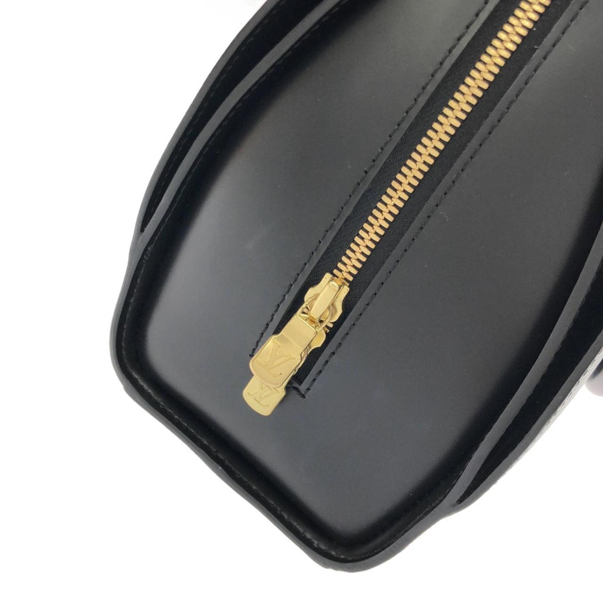 Louis Vuitton Black Leather Handbag (Pre-Owned)