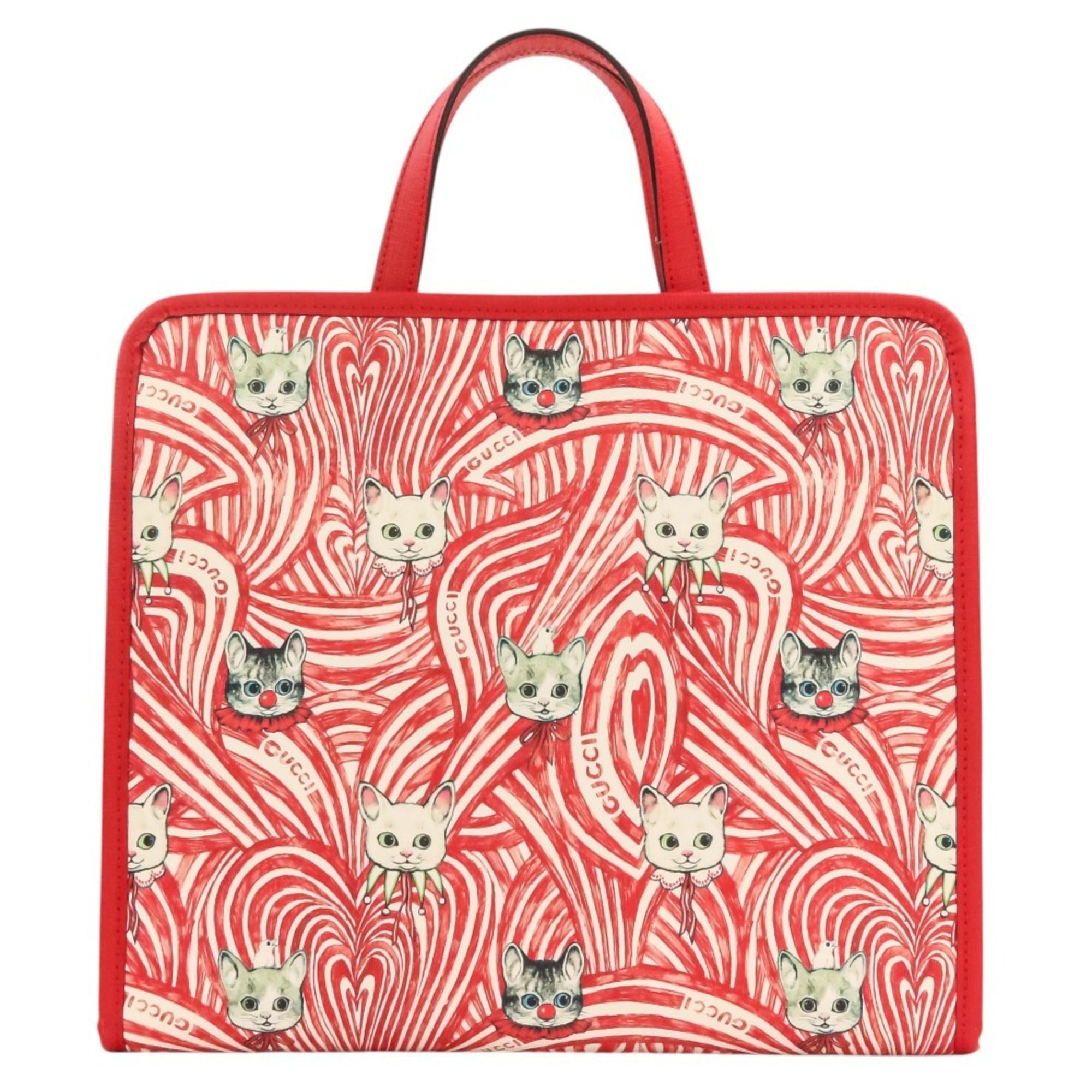 Gucci Red Color Shoulder Bag Tote Bag (Pre-Owned)