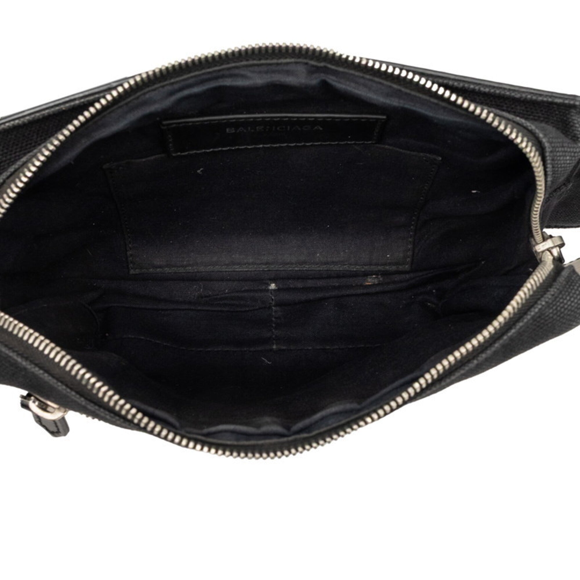 Balenciaga Black Canvas Leather Fanny Pack (Pre-Owned)