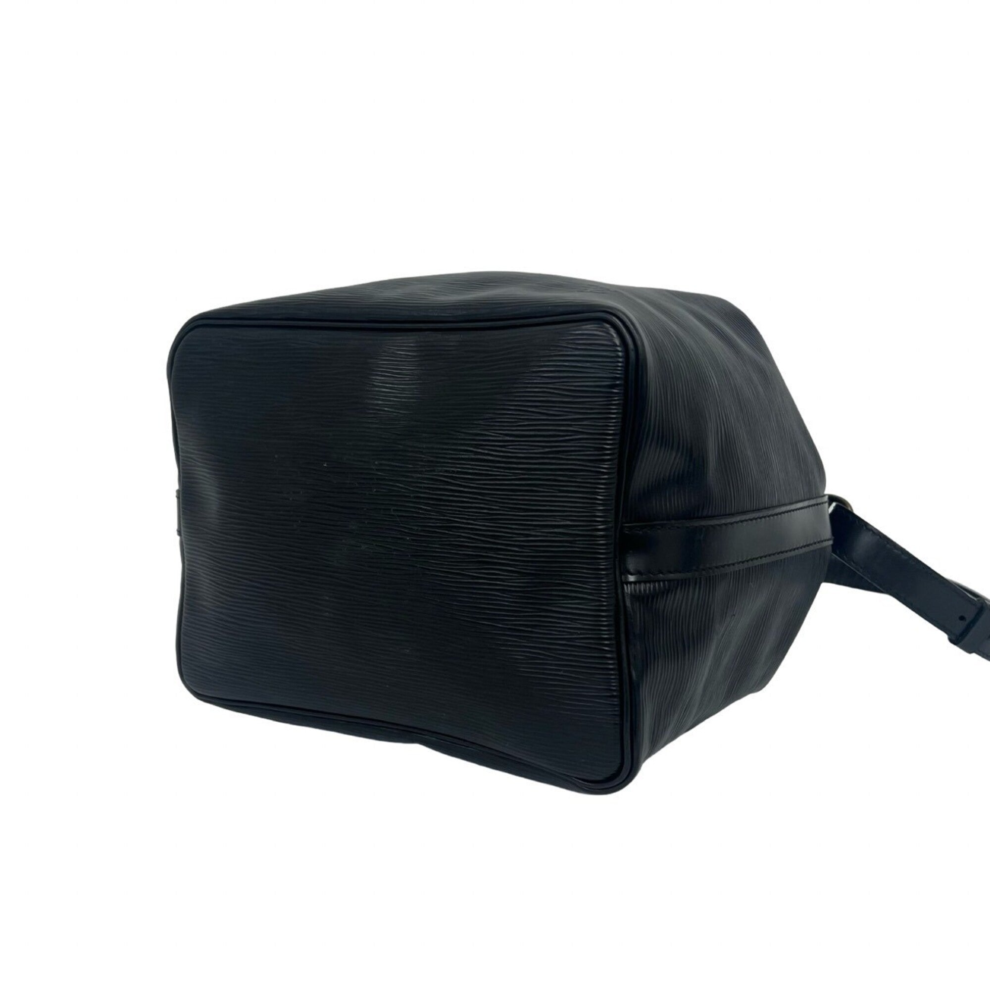 Louis Vuitton Black Leather Shoulder Bag Tote Bag (Pre-Owned)
