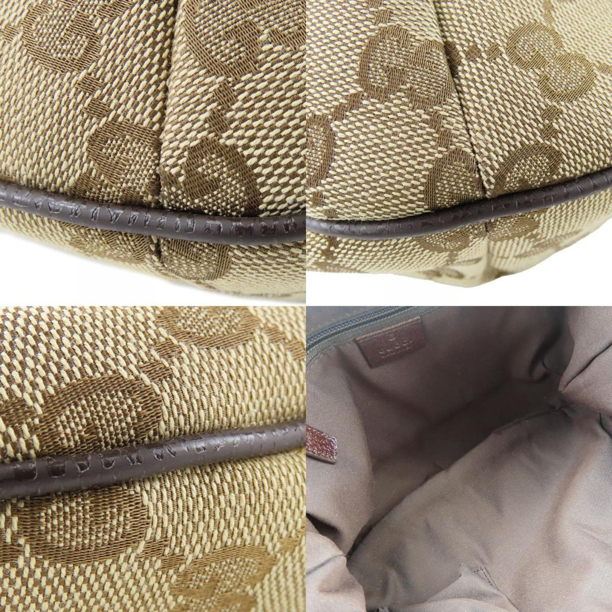 Gucci Gg Canvas Beige Brown Gg Canvas Shoulder Bag (Pre-Owned)