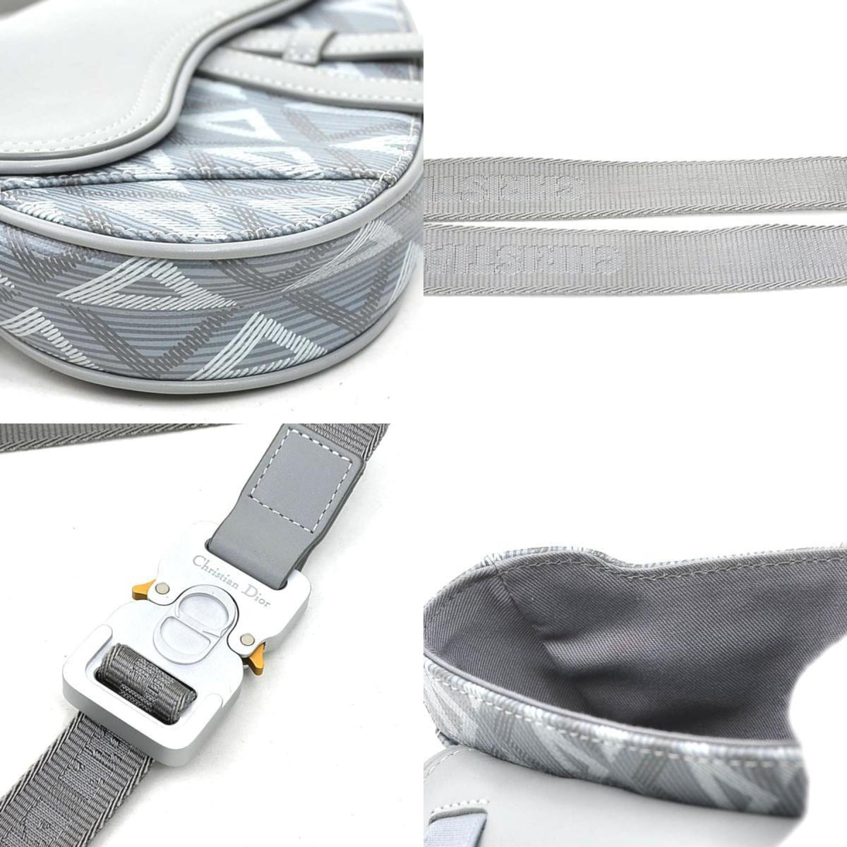 Christian Dior Gray Leather Sling Bag (Pre-Owned)