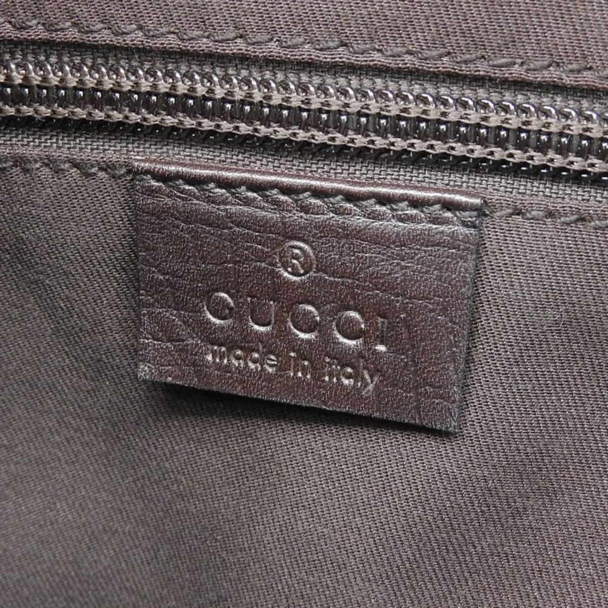 Gucci Beige Brown Pvc Leather Shoulder Bag (Pre-Owned)