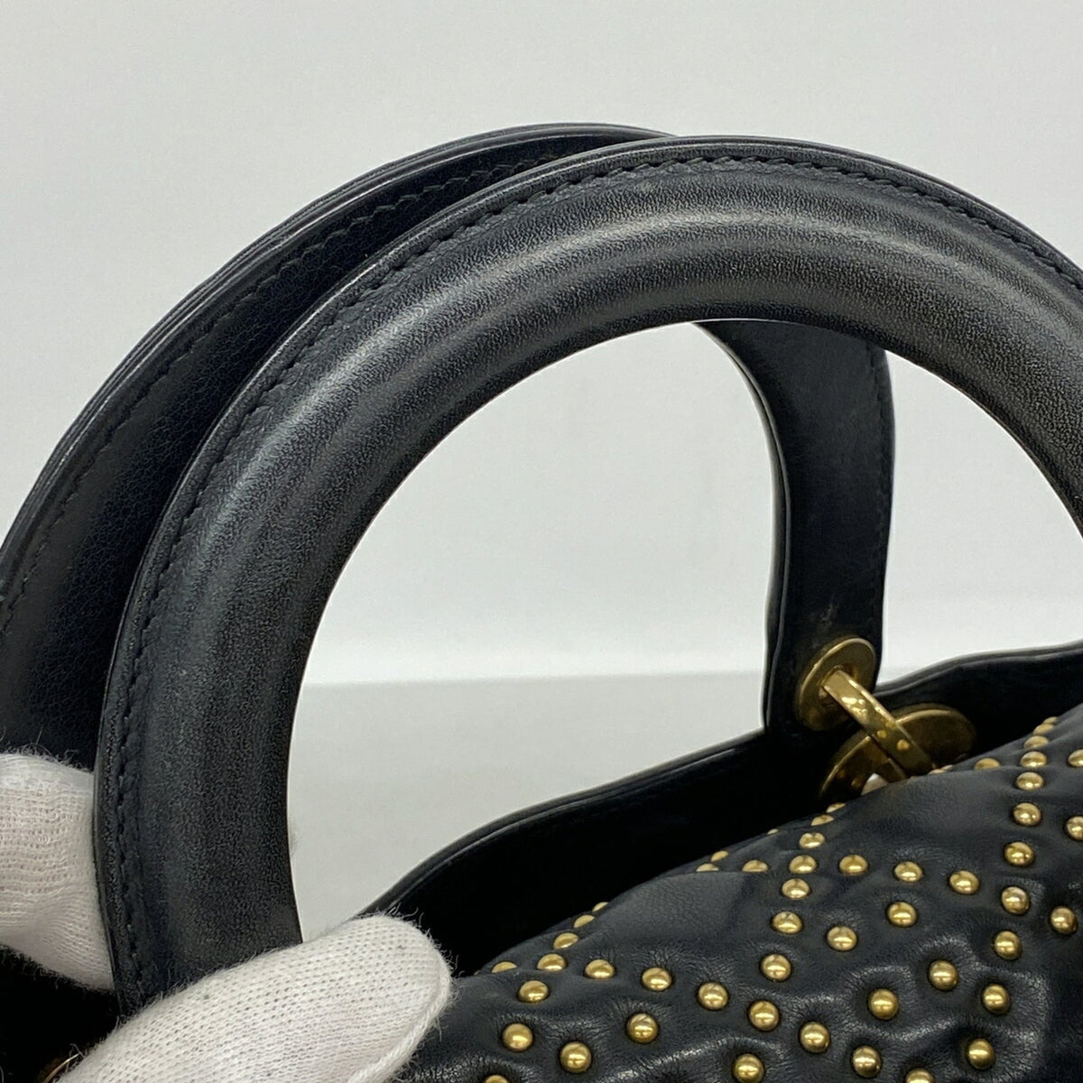 Christian Dior Black Leather Handbag (Pre-Owned)