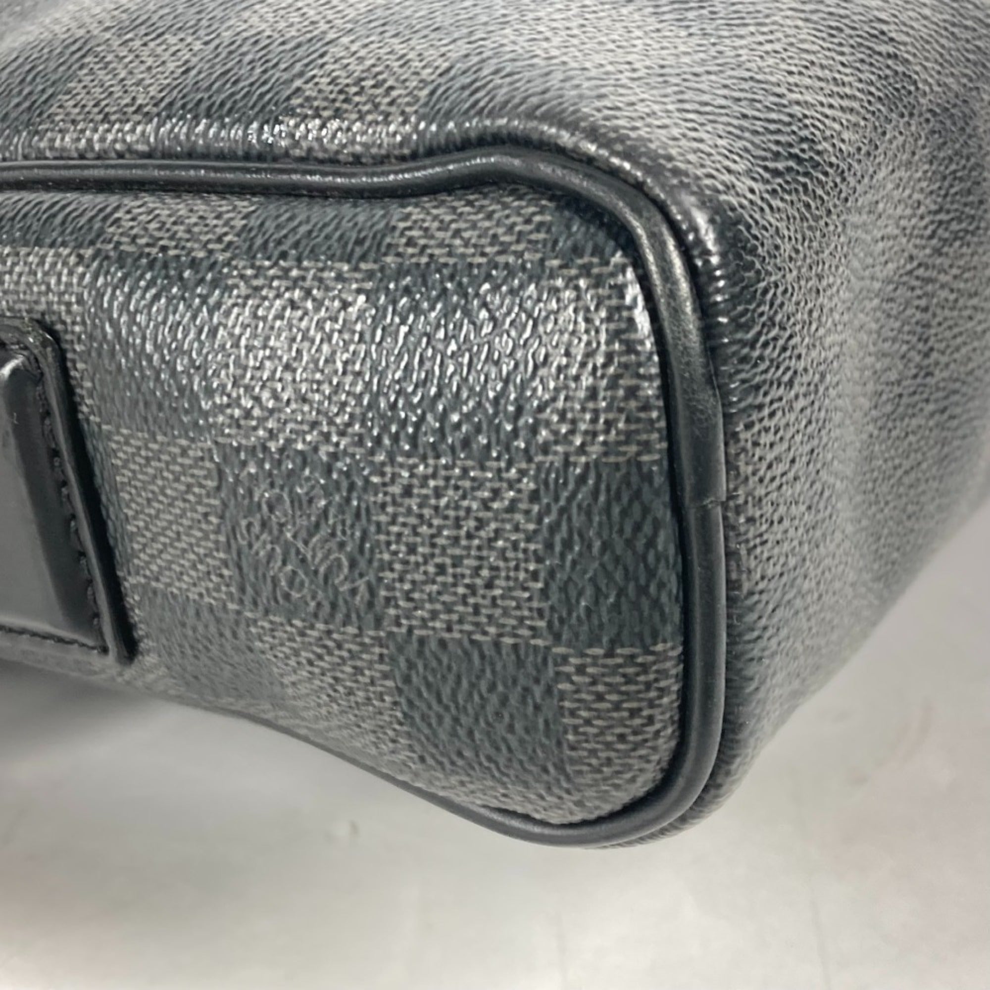 Louis Vuitton Black Blue Damier Graphite Shoulder Bag (Pre-Owned)