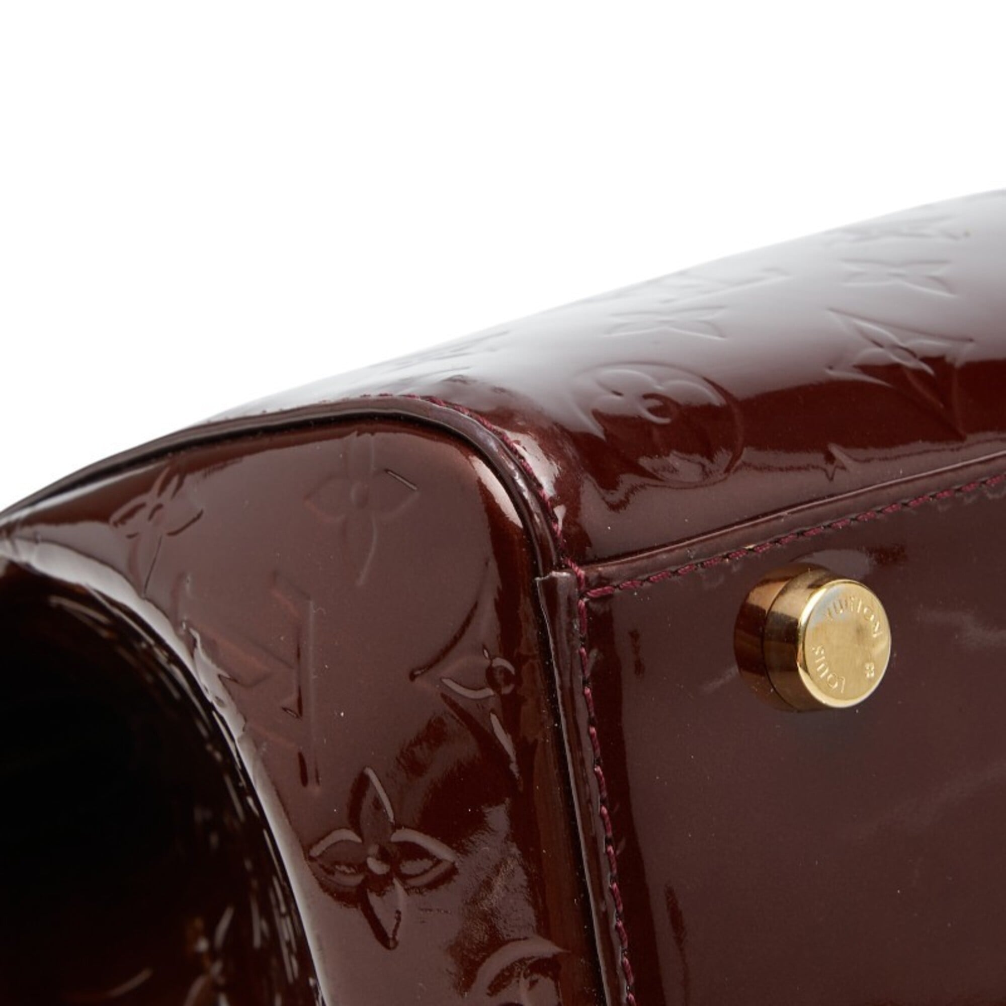Louis Vuitton Red Color Rouge Fauviste Wine Patent Leather Handbag (Pre-Owned)