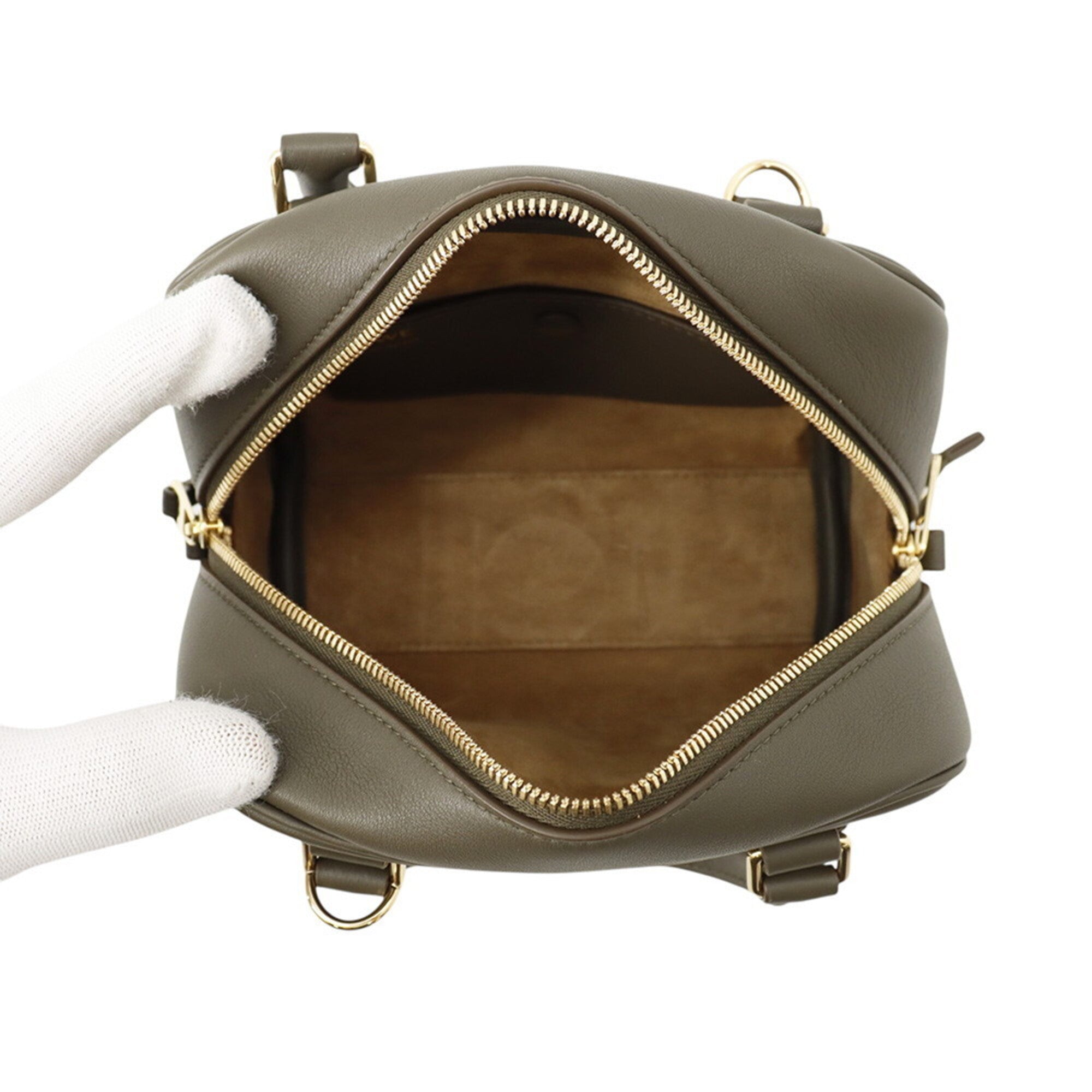 Loewe Khaki Leather Handbag (Pre-Owned)
