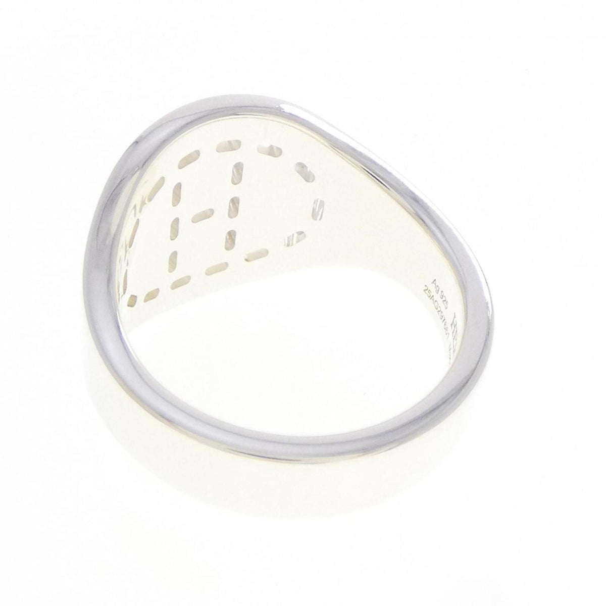 Hermes Silver 925 Band Ring (Pre-Owned)