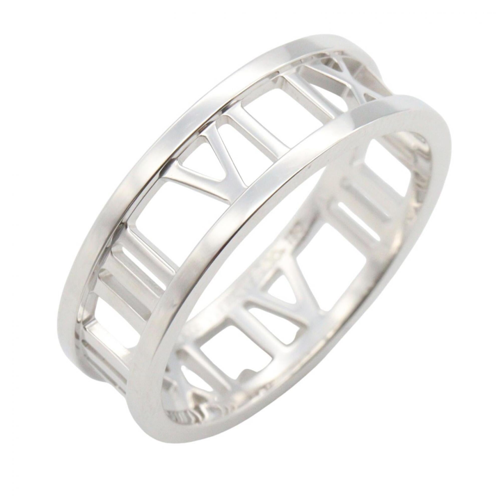 Tiffany Silver White Gold (18K) Band Ring (Pre-Owned)