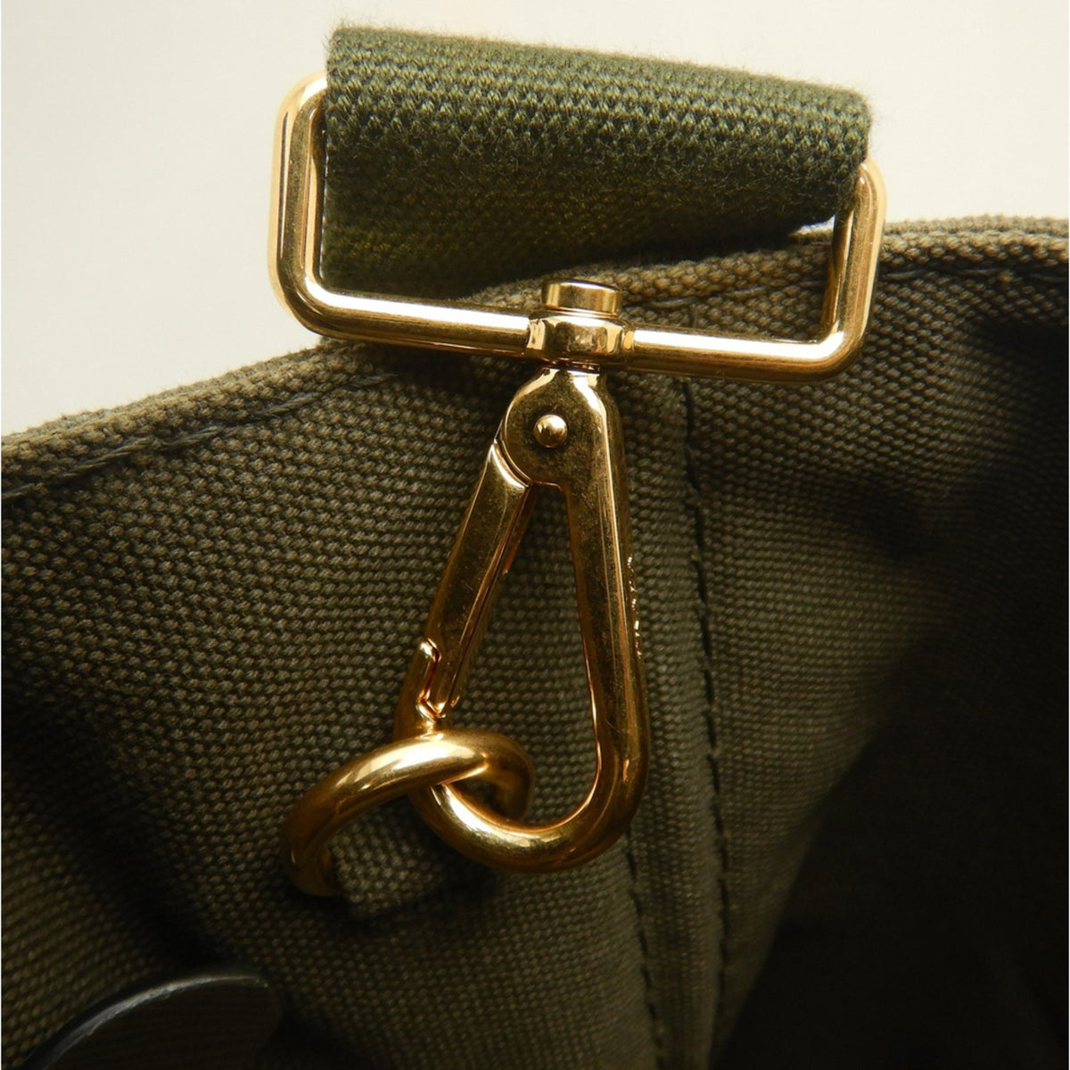 Prada Canapa Gold Canvas Tote Bag (Pre-Owned)