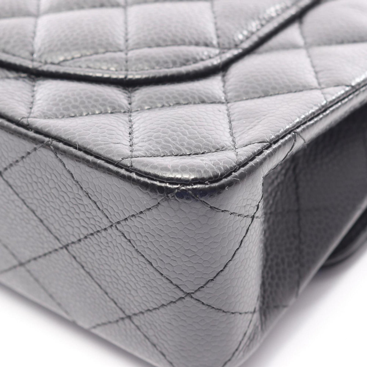 Chanel Black Leather Handbag Shoulder Bag (Pre-Owned)