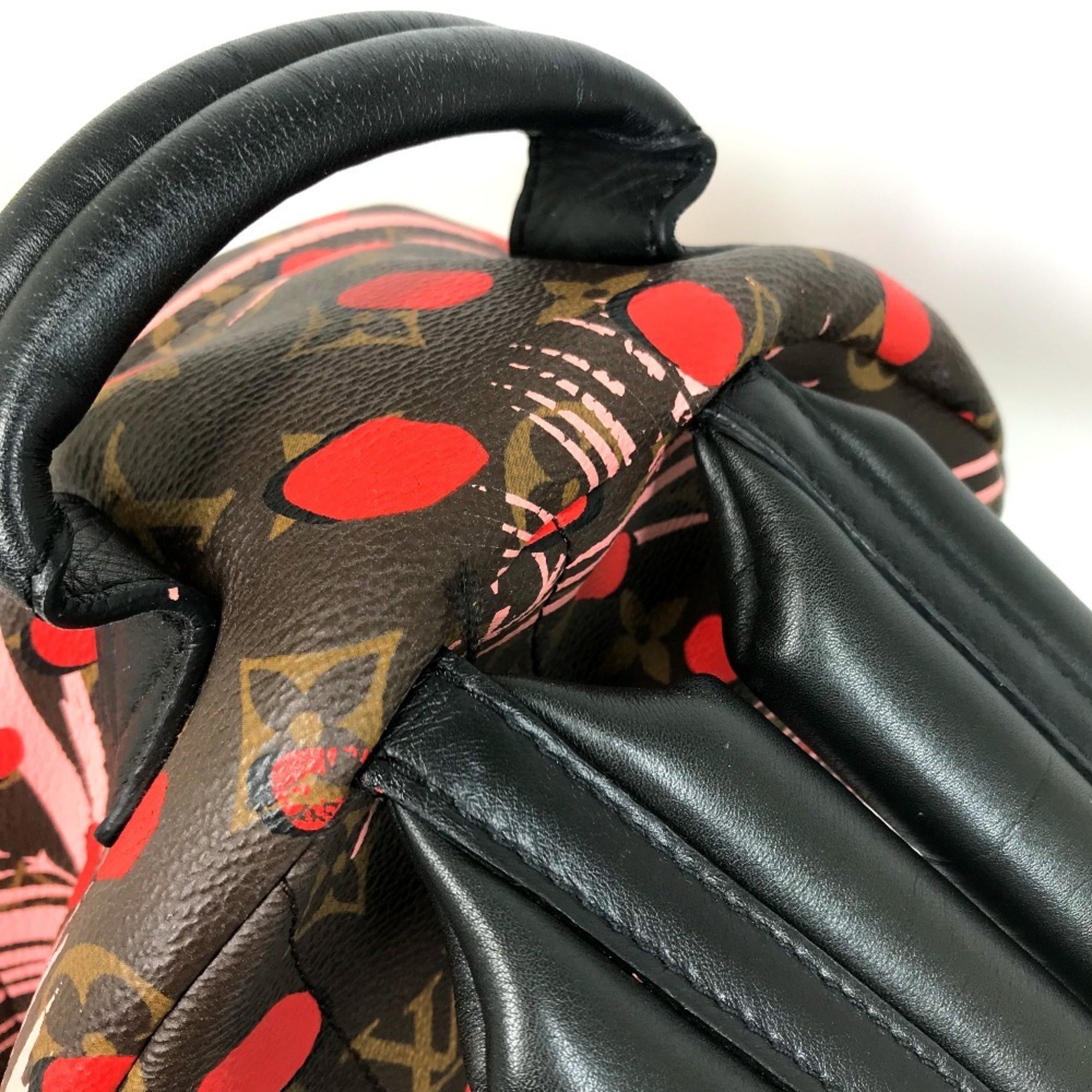 Louis Vuitton Brown Pink Red Color Monogram Backpack (Pre-Owned)