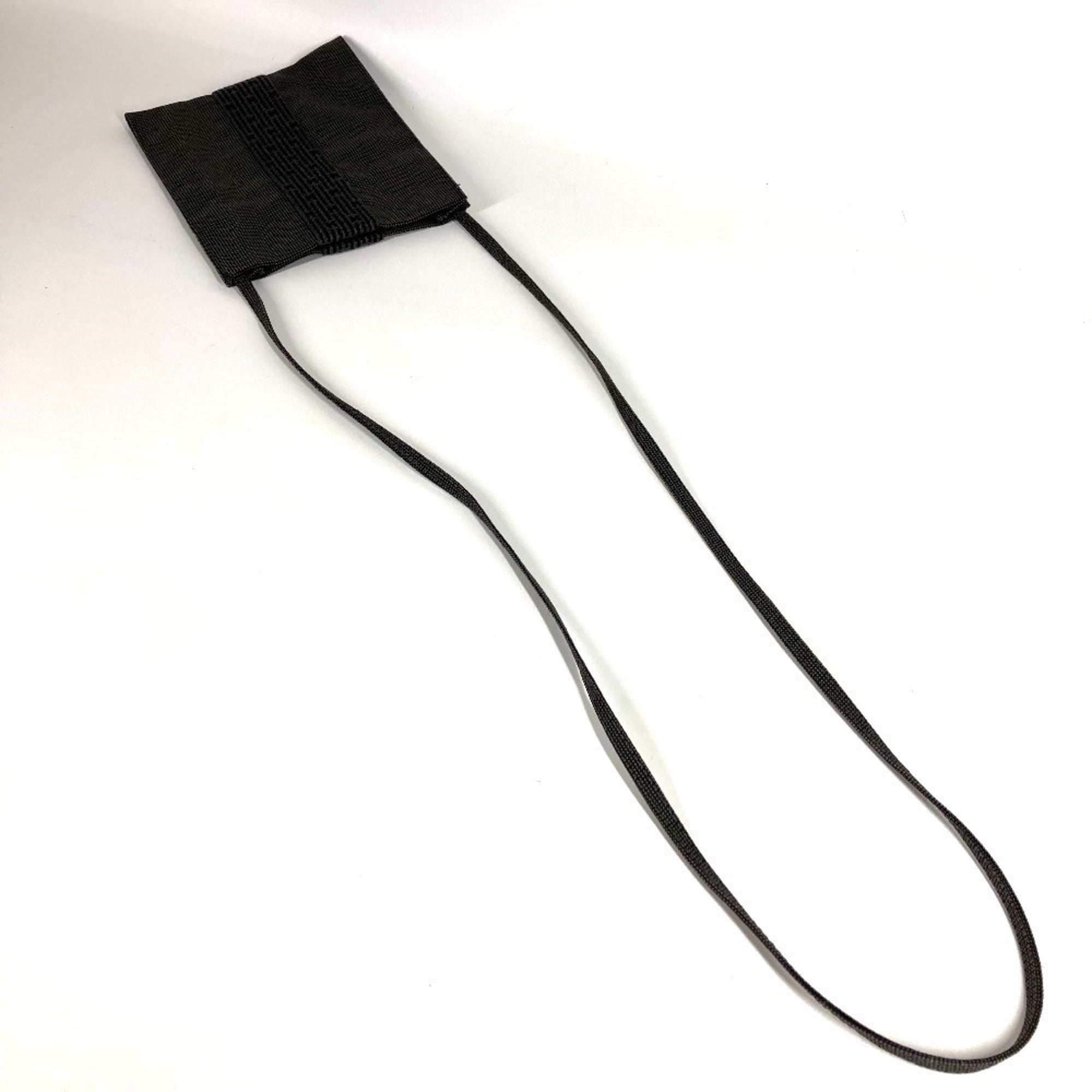 Hermes Gray Polyester Pochette Pouch Shoulder Bag (Pre-Owned)